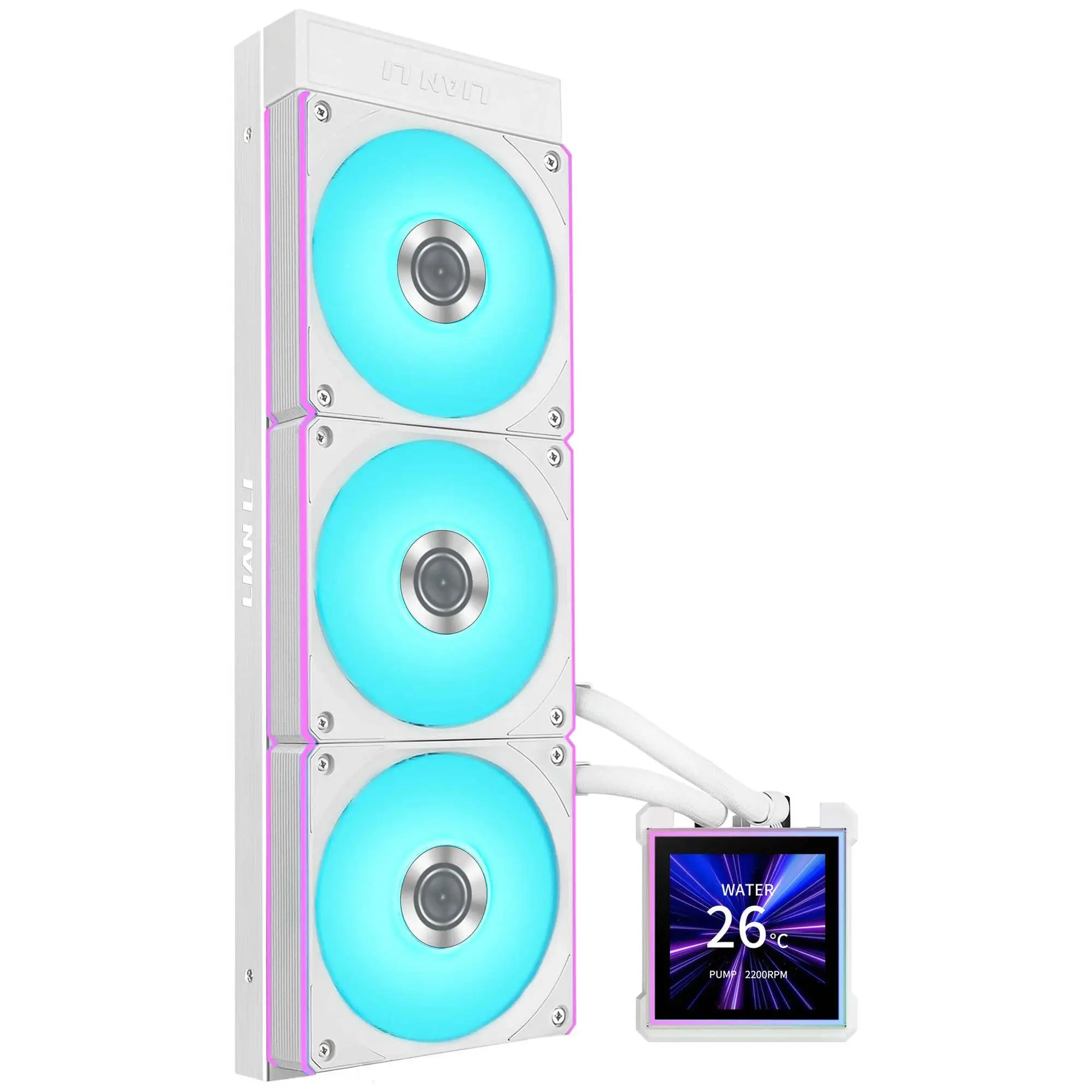 Lian Li HydroShift II LCD-S 360CL AIO Water Cooler, ARGB - Bianco