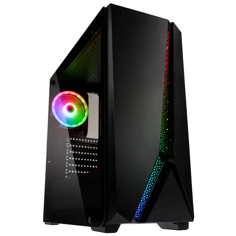 Kolink Quantum RGB, Vetro Temperato - Nero