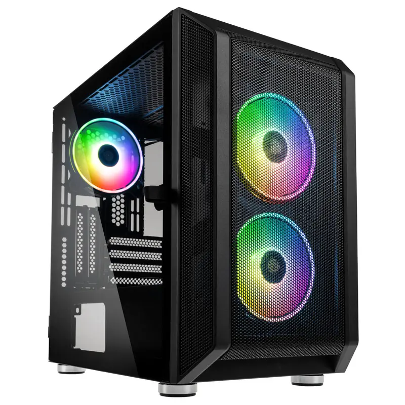 Kolink Citadel Mesh RGB Case Micro-ATX, Tempered Glass - Nero