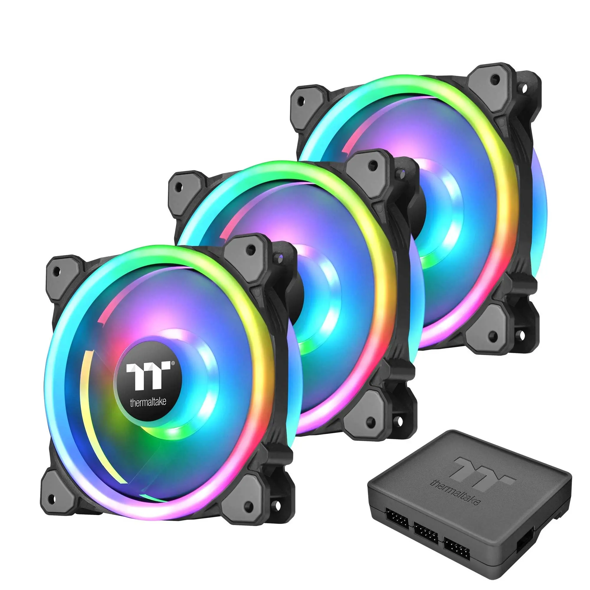 Thermaltake Riing Trio 12, LED RGB, Radiator Fan Premum, 120mm - Kit 3 Pezzi
