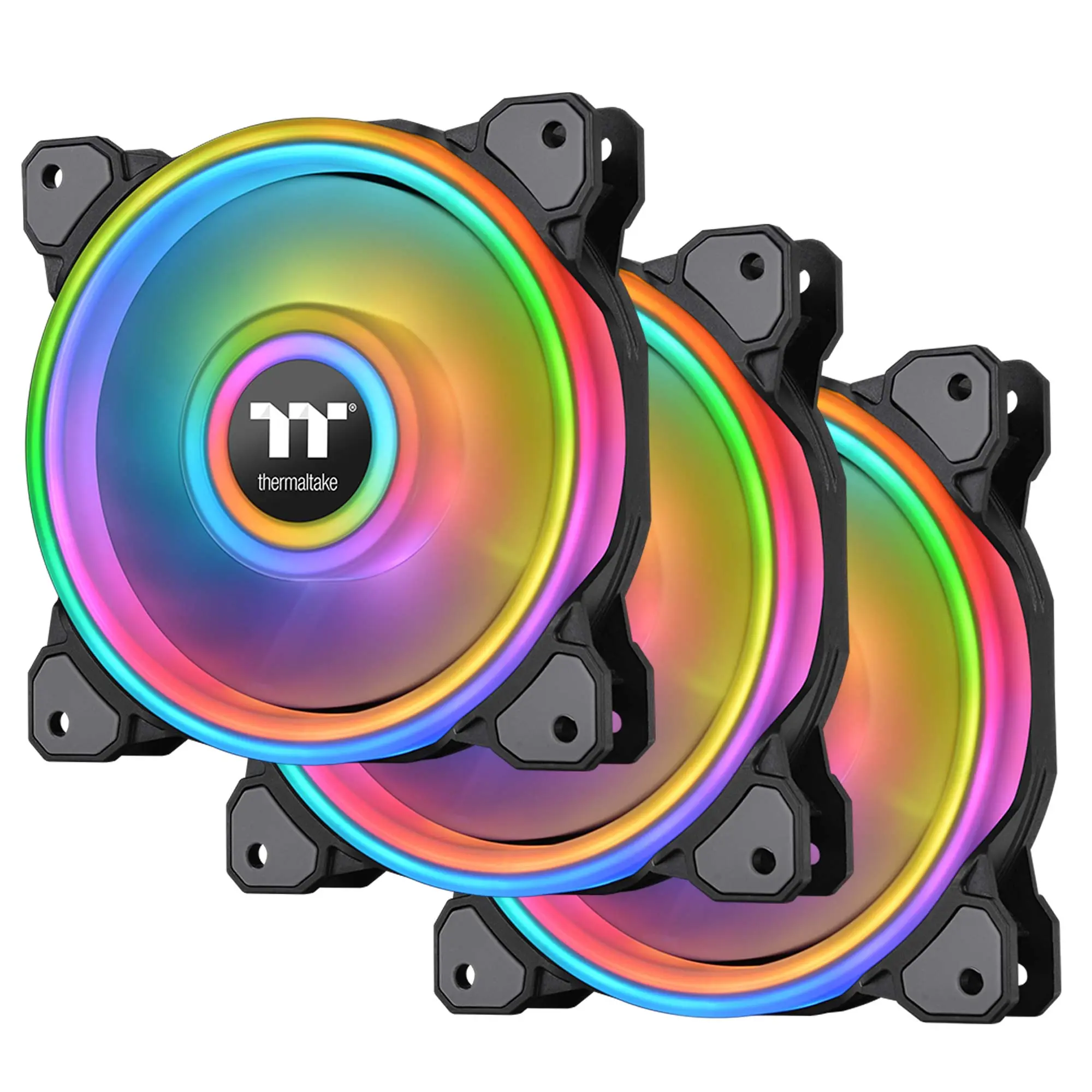 Thermaltake Riing Quad 14, LED D-RGB, TT Premium Edition, 140mm - Kit 3 Pezzi