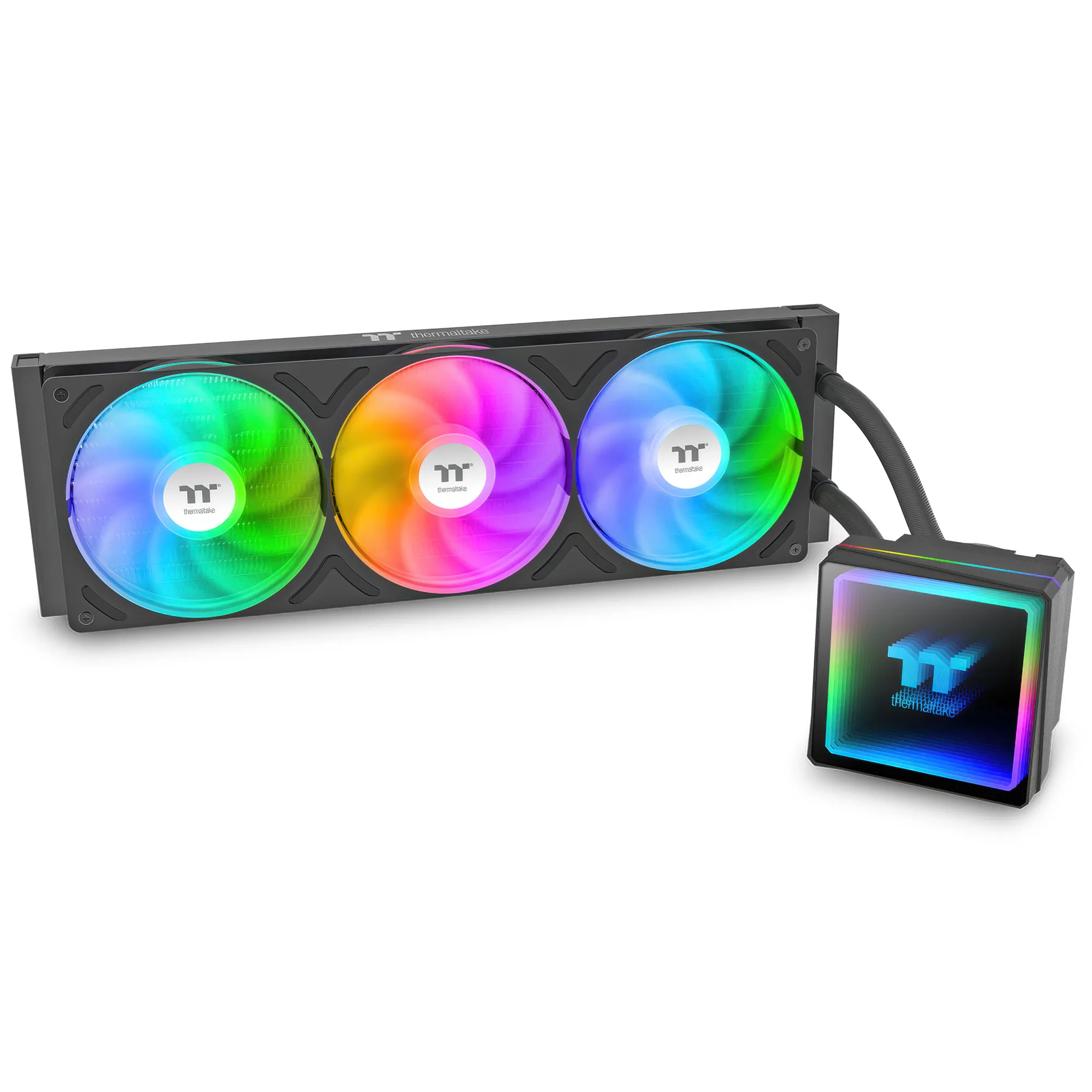 Thermaltake TH360 V3 ARGB Sync - Dissipatore AIO 360mm con pompa infinity mirror e ventole ARGB - Nero