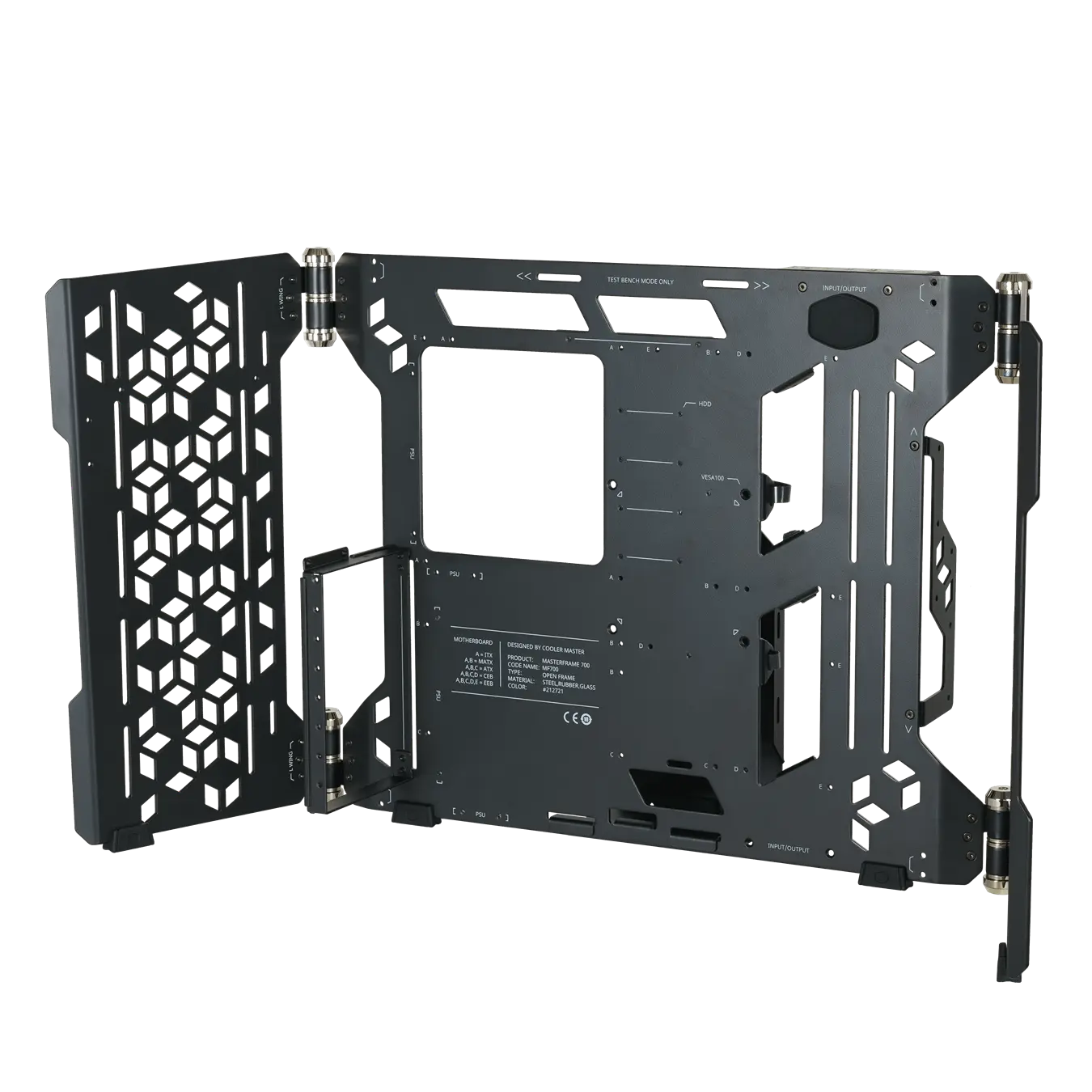 Cooler Master MasterFrame 700, Full-Tower, Open-Air - Nero