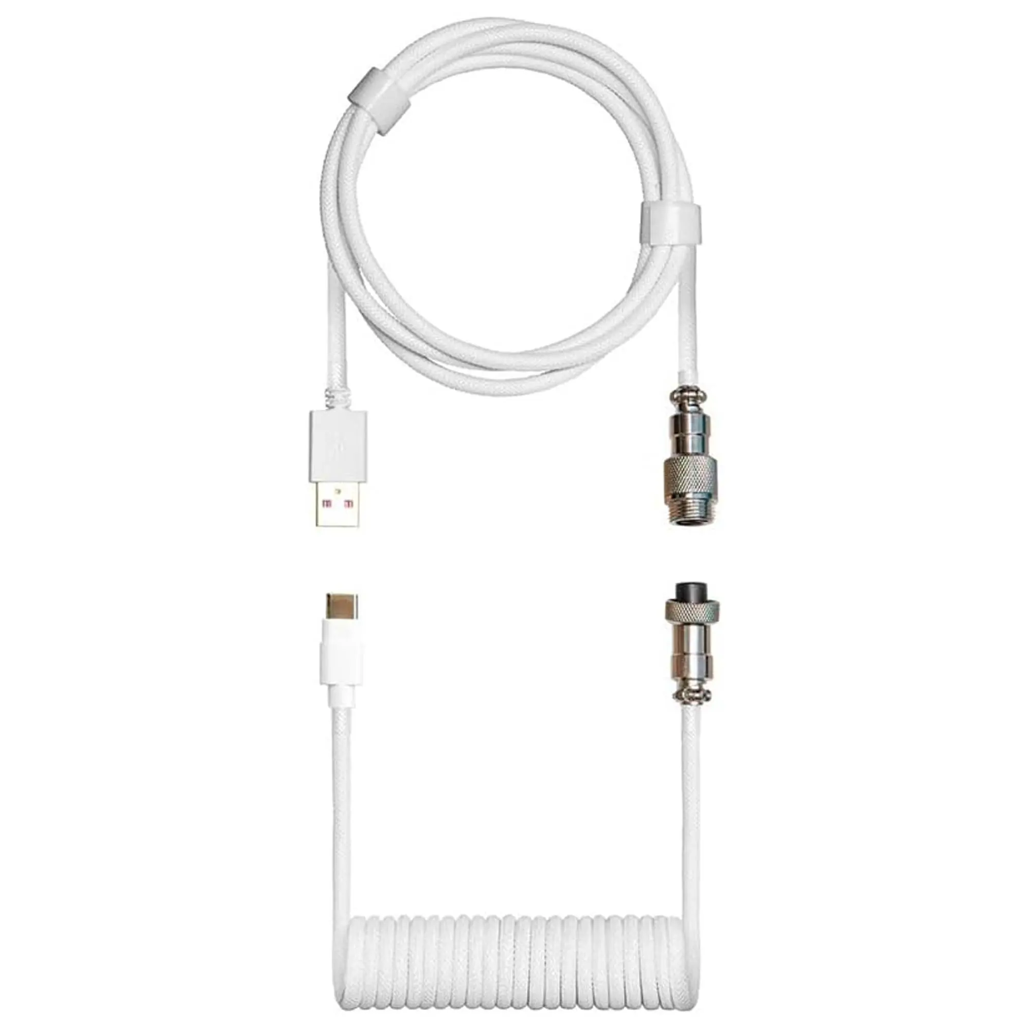 Cooler Master Coiled Cable, Double Sleeved - Snow White
