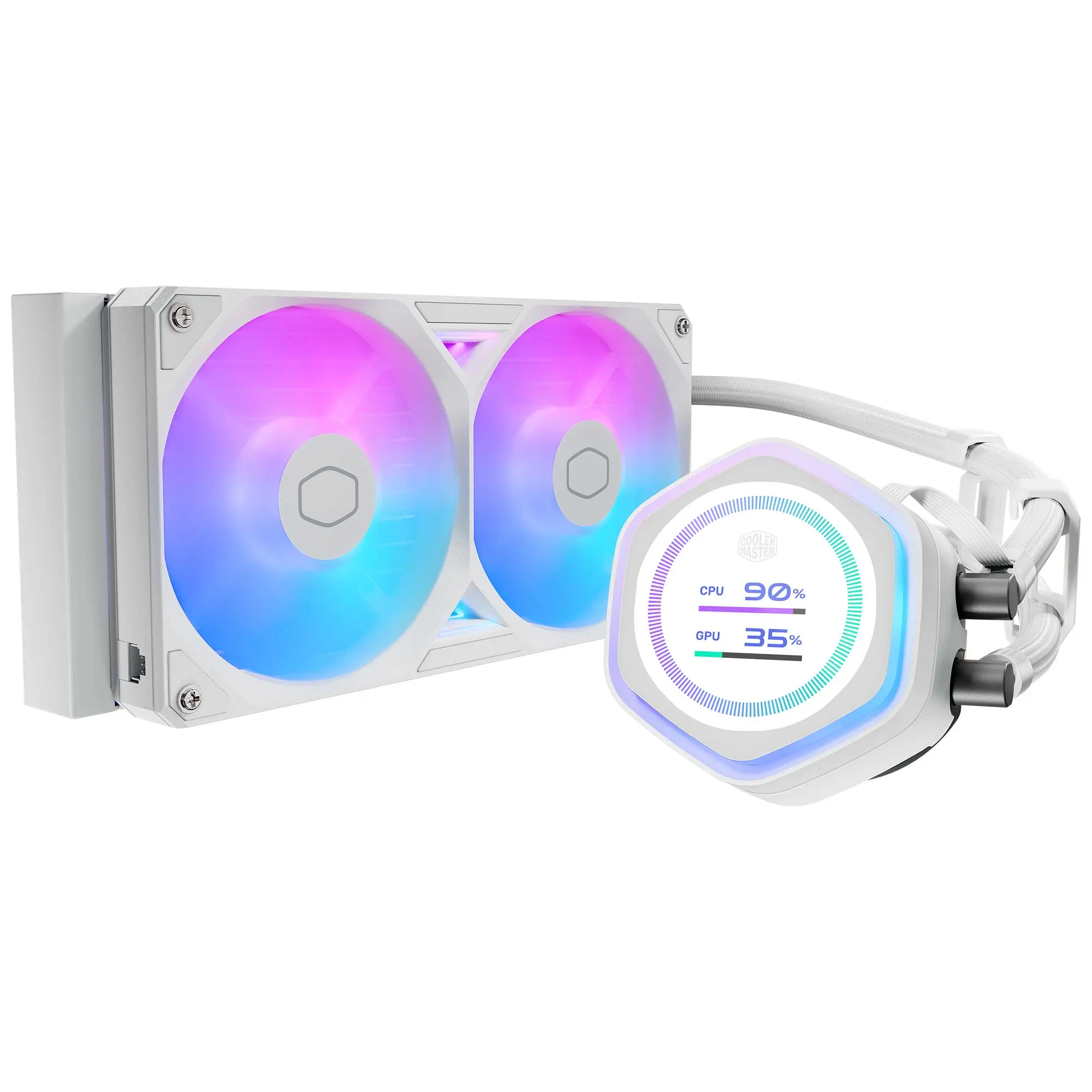 Cooler Master MasterLiquid Atmos II LCD ARGB AIO - Bianco - 240mm