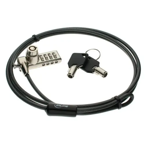 InLine Lucchetto di sicurezza con combinazione e chiave …