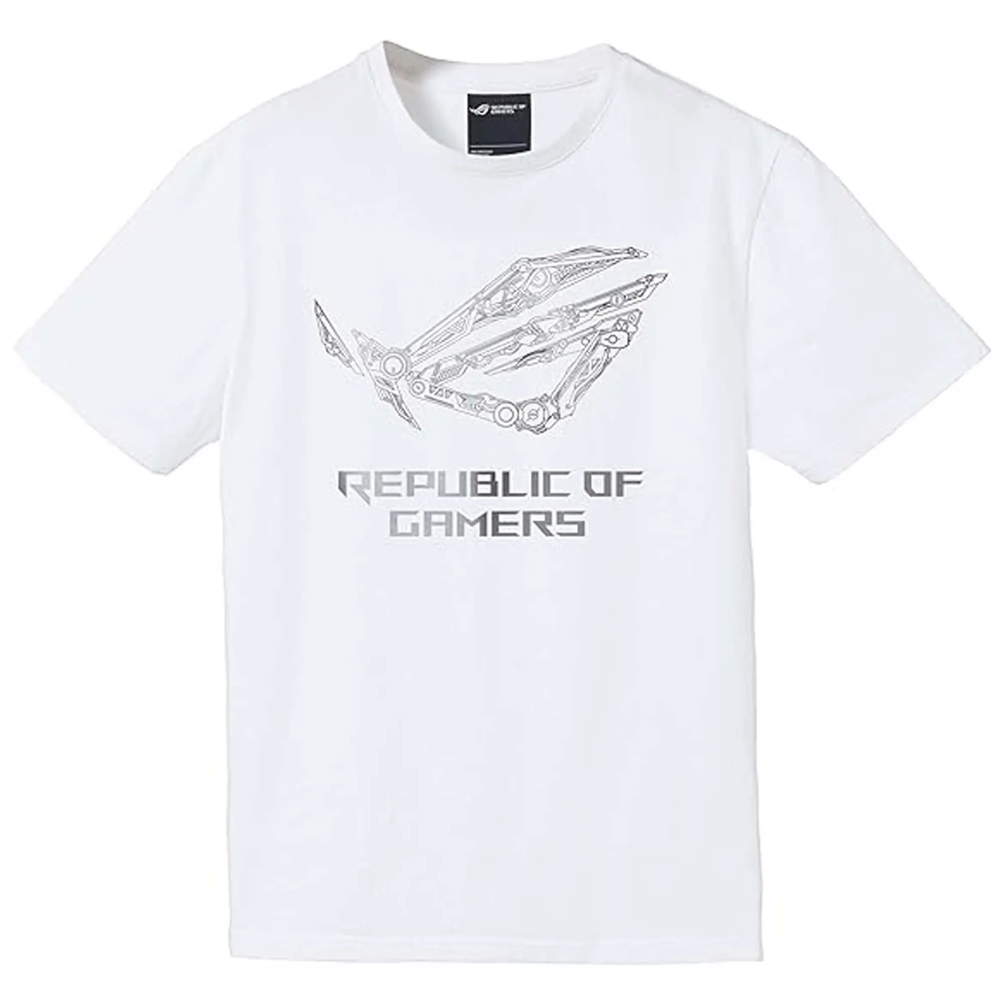 Asus ROG T-Shirt Mechanic, Taglia Small - Bianca