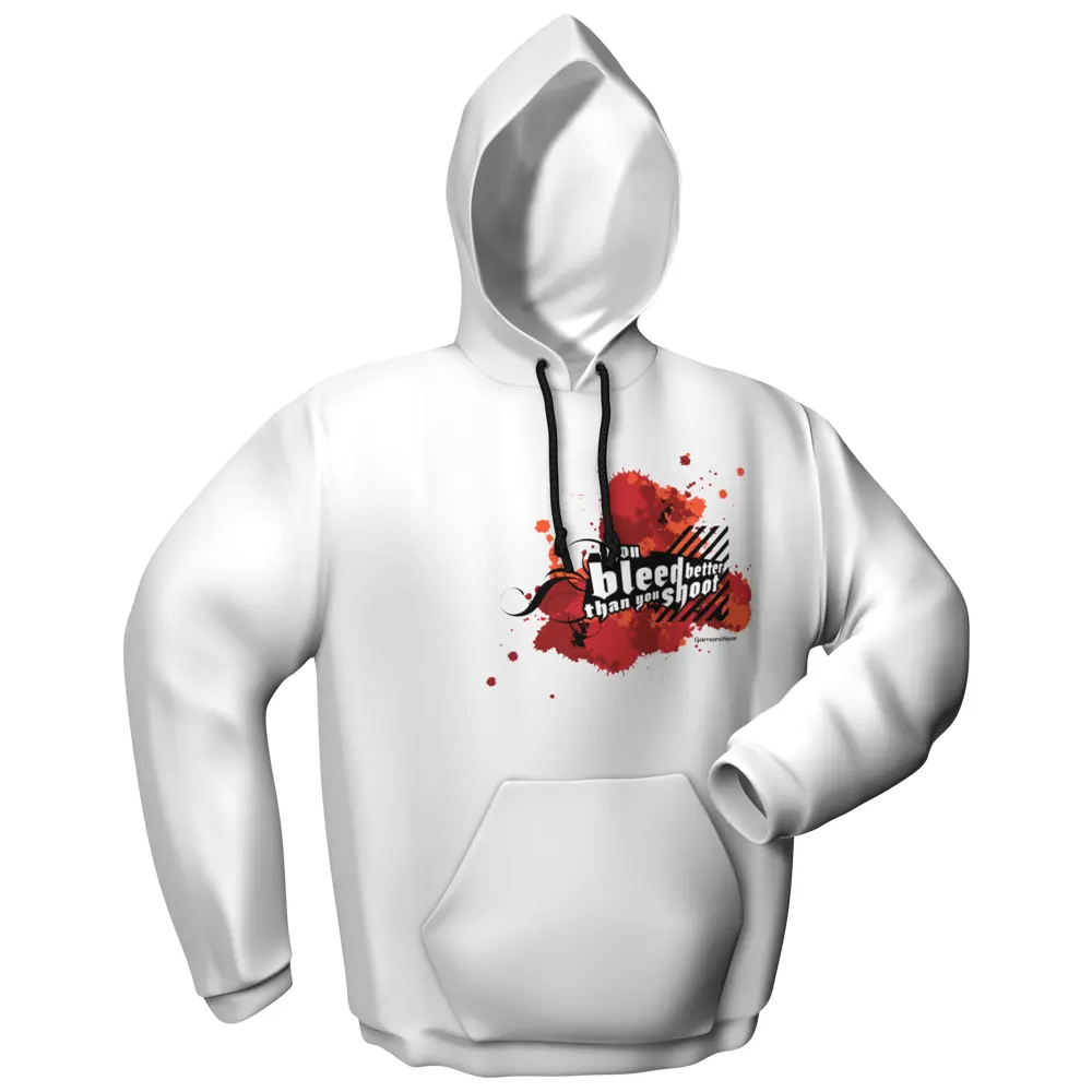 GamersWear You Bleed Better Felpa Cappuccio - Bianca …