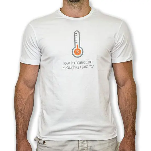 EK Water Blocks EK-Tshirt Low Temp, Bianco - L