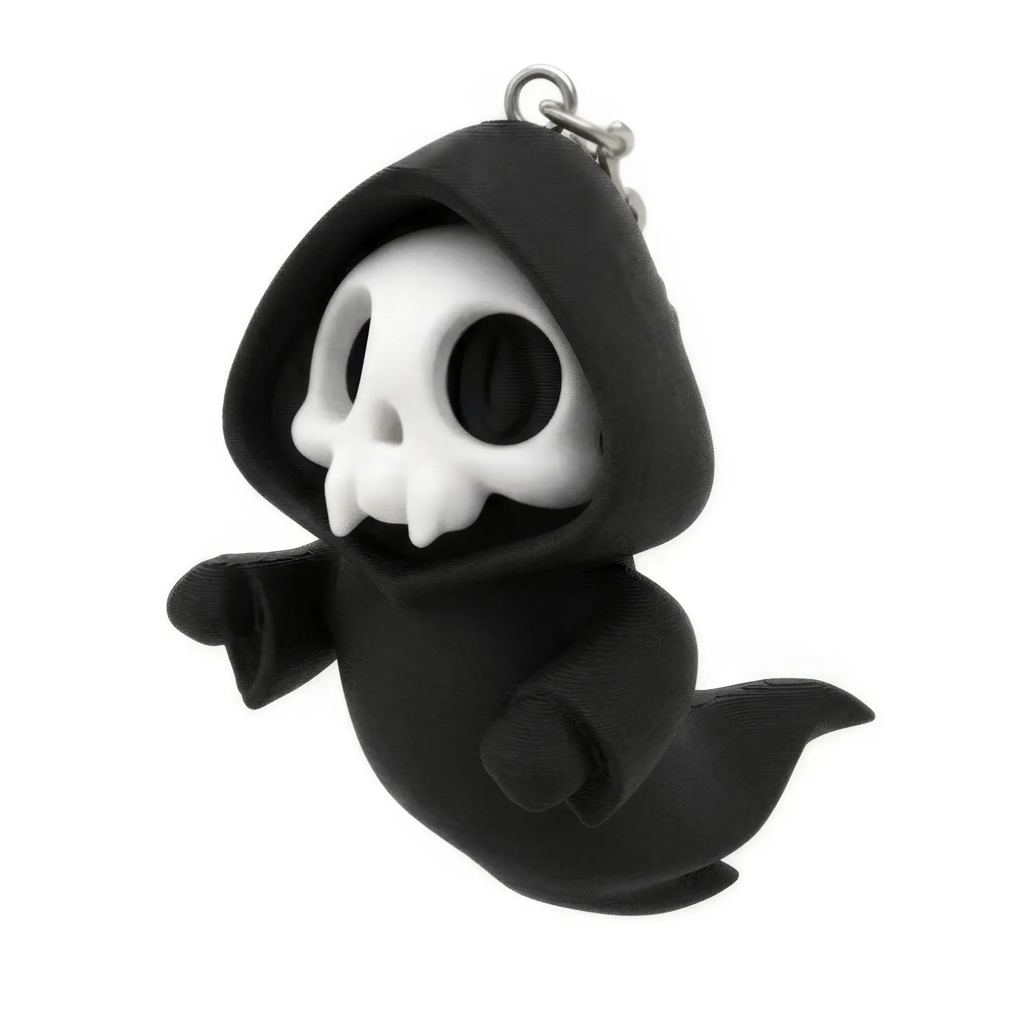 Ghost Skull Keychain Urban, Nero - Portachiavi 3D