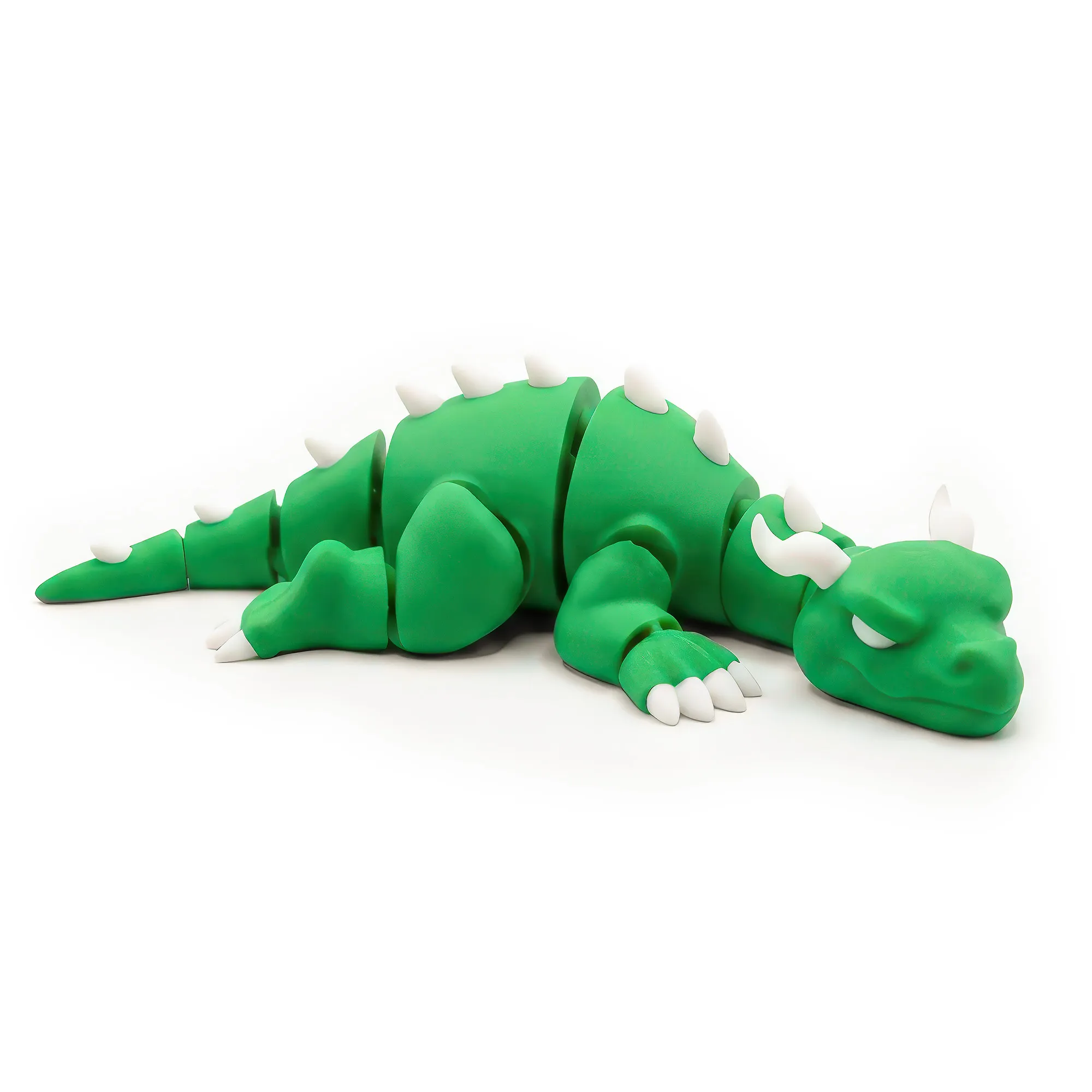 Drago Chill But Deadly Flessibile - Statuetta Stampata in 3D, Fidget Antistress - Verde