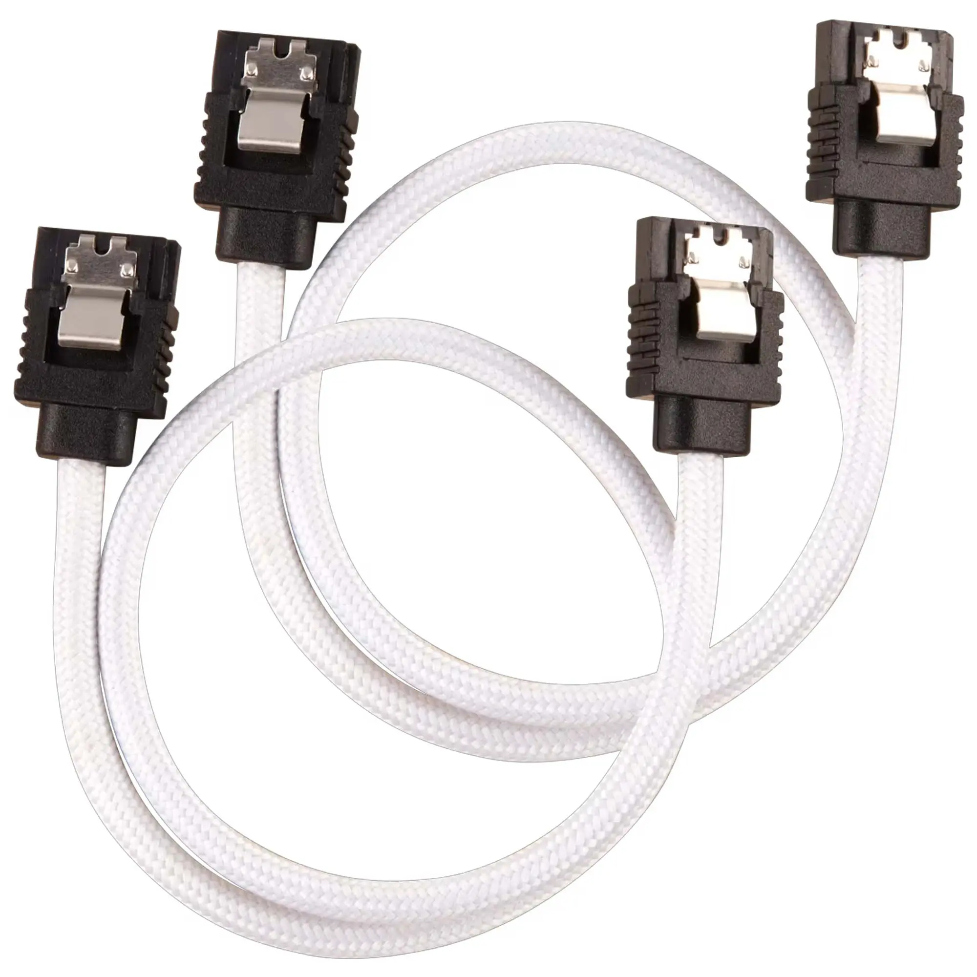 Corsair Premium Sleeved SATA Cable - SATA 6Gbps 30cm, Bianco