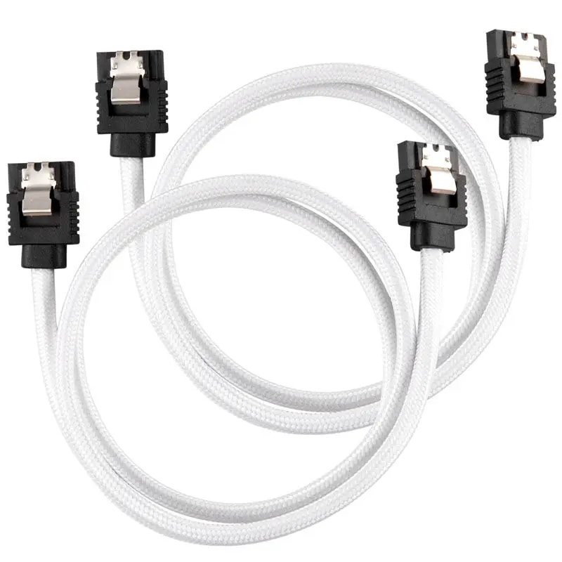 Corsair Premium Sleeved SATA Cable - SATA 6Gbps 60cm, Bianco