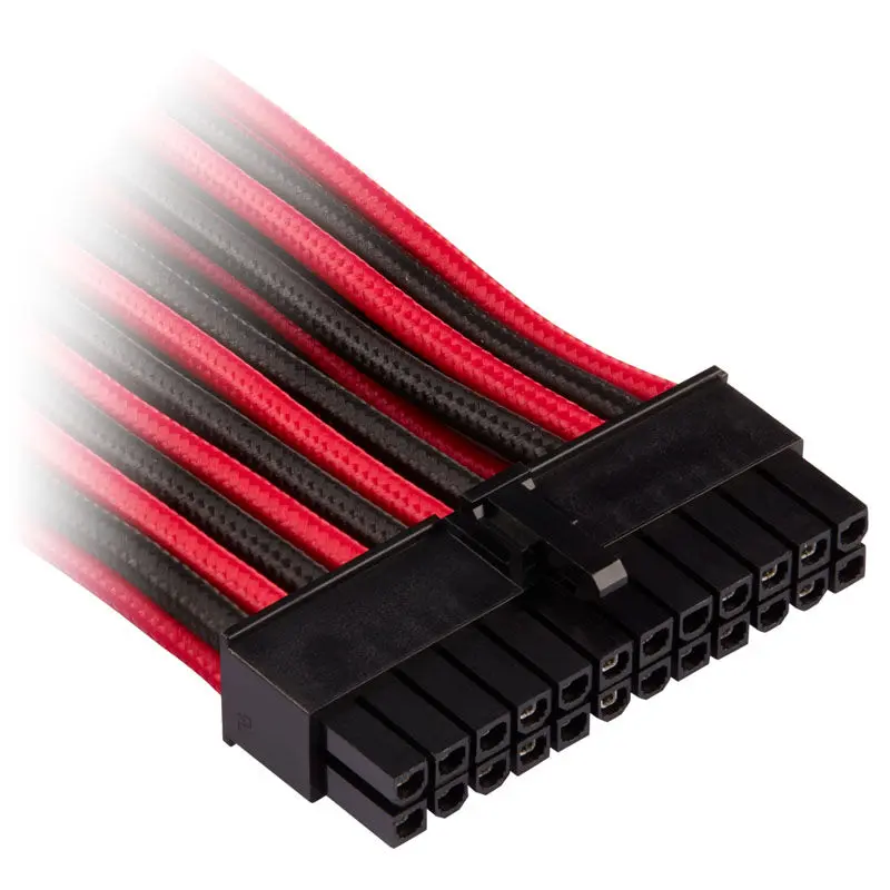 Corsair Premium Sleeved ATX 24-pin, Type 4 (Generation 4) - Rosso/Nero
