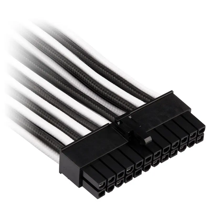 Corsair Premium Sleeved ATX 24-pin, Type 4 (Generation 4) - Bianco/Nero