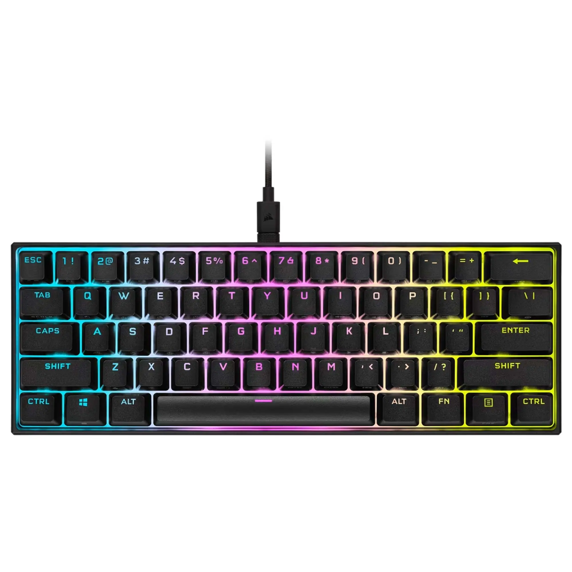 Corsair Gaming K65 RGB MINI, Cherry MX Red RGB - Layout NA, Black