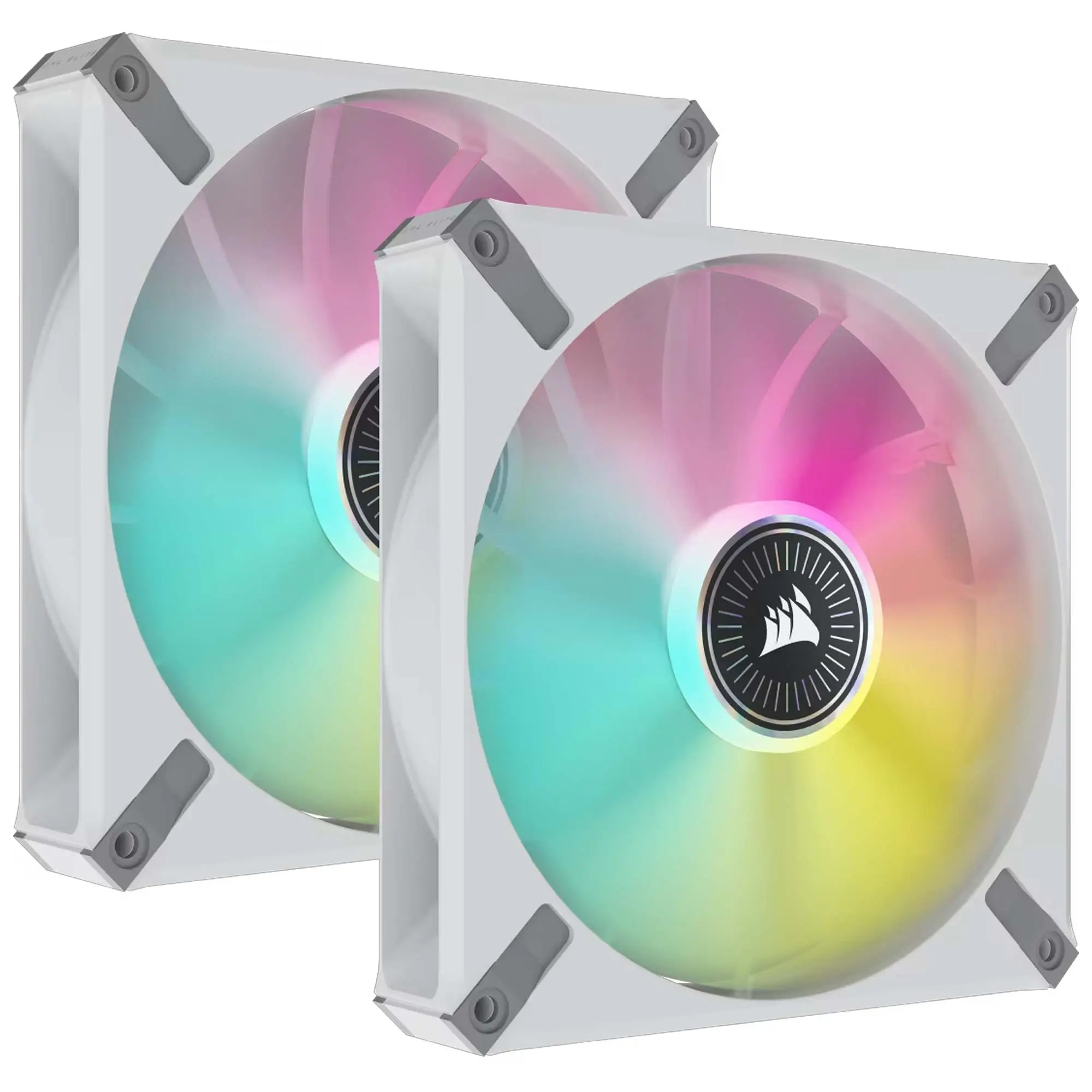 Corsair iCUE ML140 RGB ELITE Premium PWM Magnetic Levitation Fan, Dual Pack Bianco - 140mm