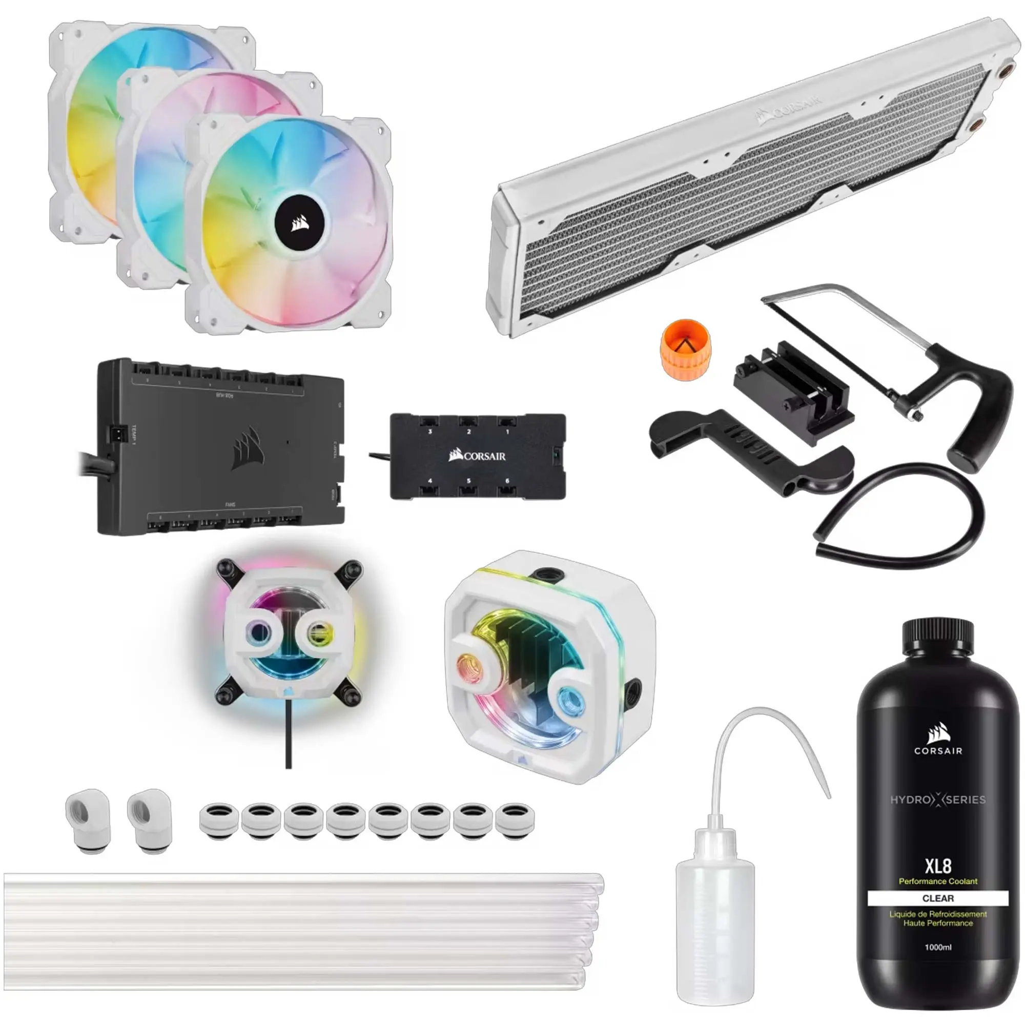 Corsair Kit di Raffreddamento Custom Hydro X Series iCUE XH303i RGB PRO - Bianco