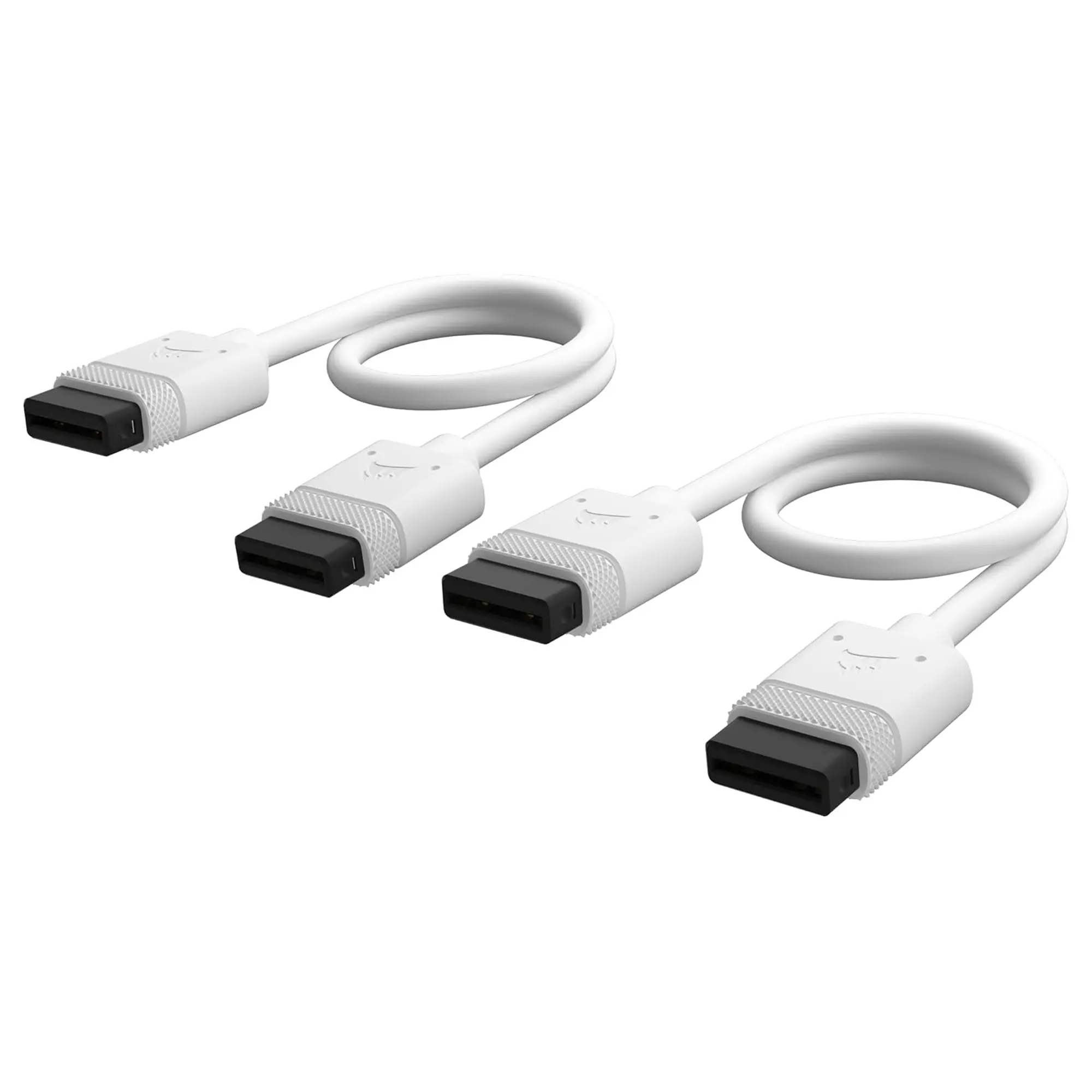 Corsair iCUE LINK Cable, 2x 200mm con Connettori Dritti - Bianco