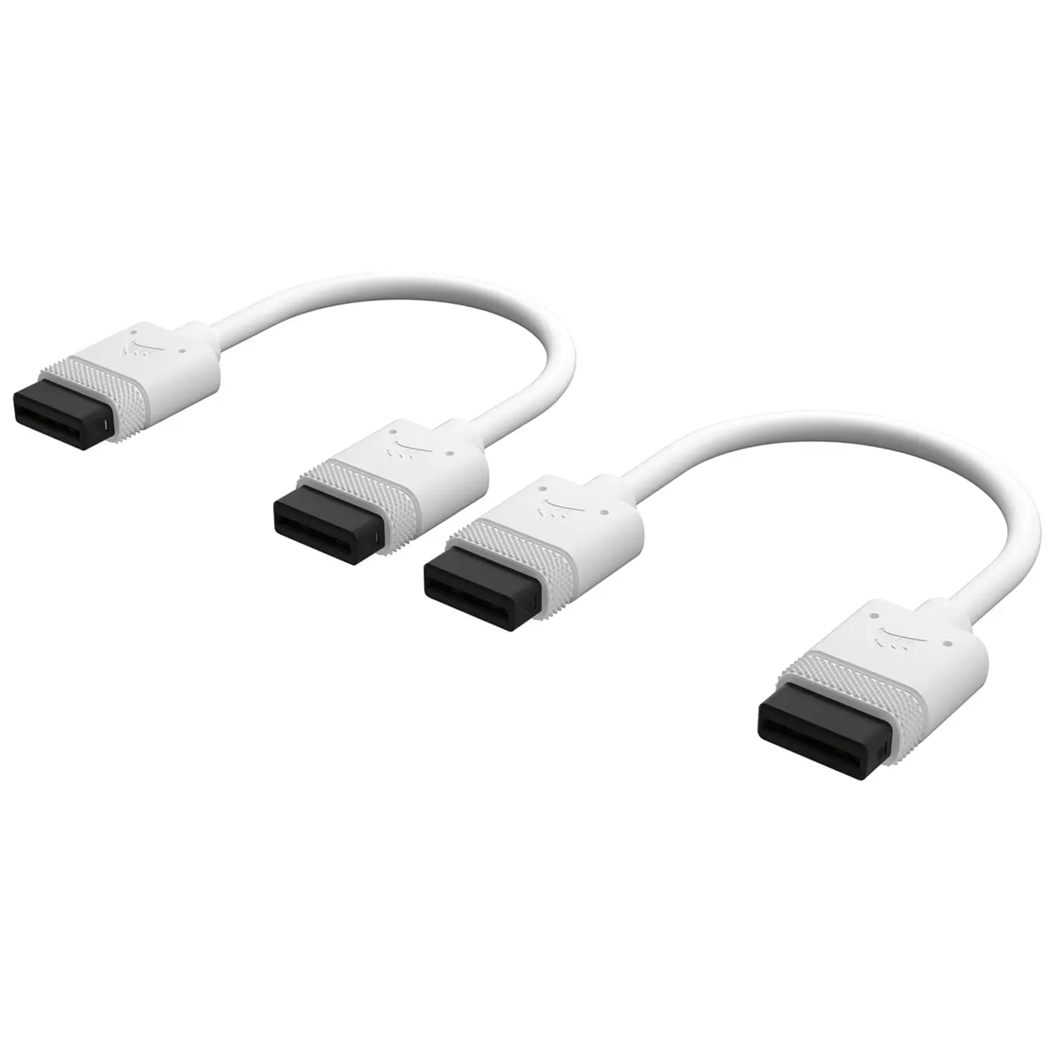 Corsair iCUE LINK Cable, 2x 100mm con Connettori Dritti - Bianco