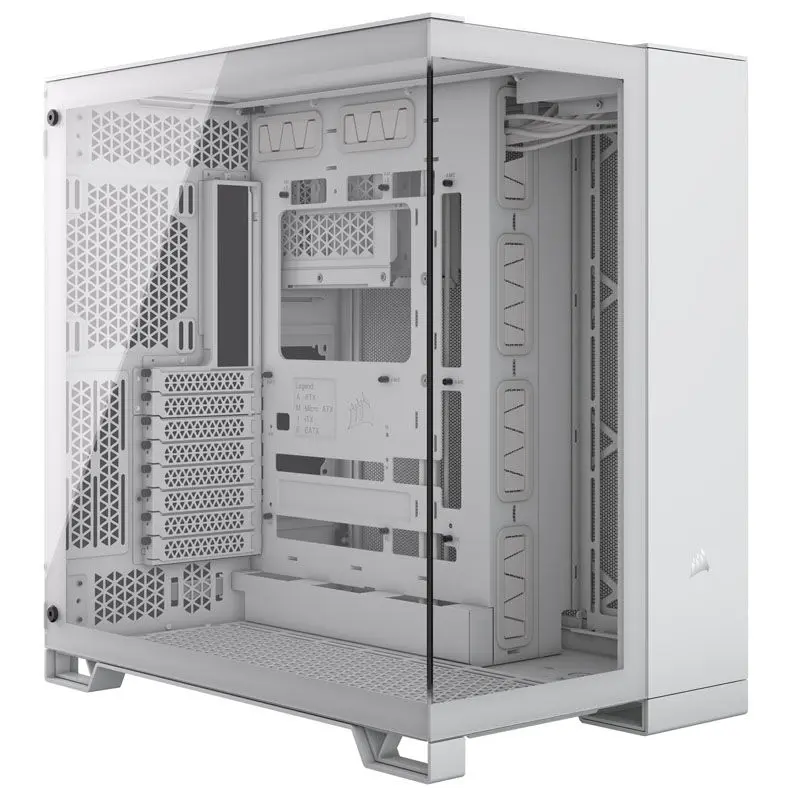 Corsair 6500X, Vetro Temperato - Bianco