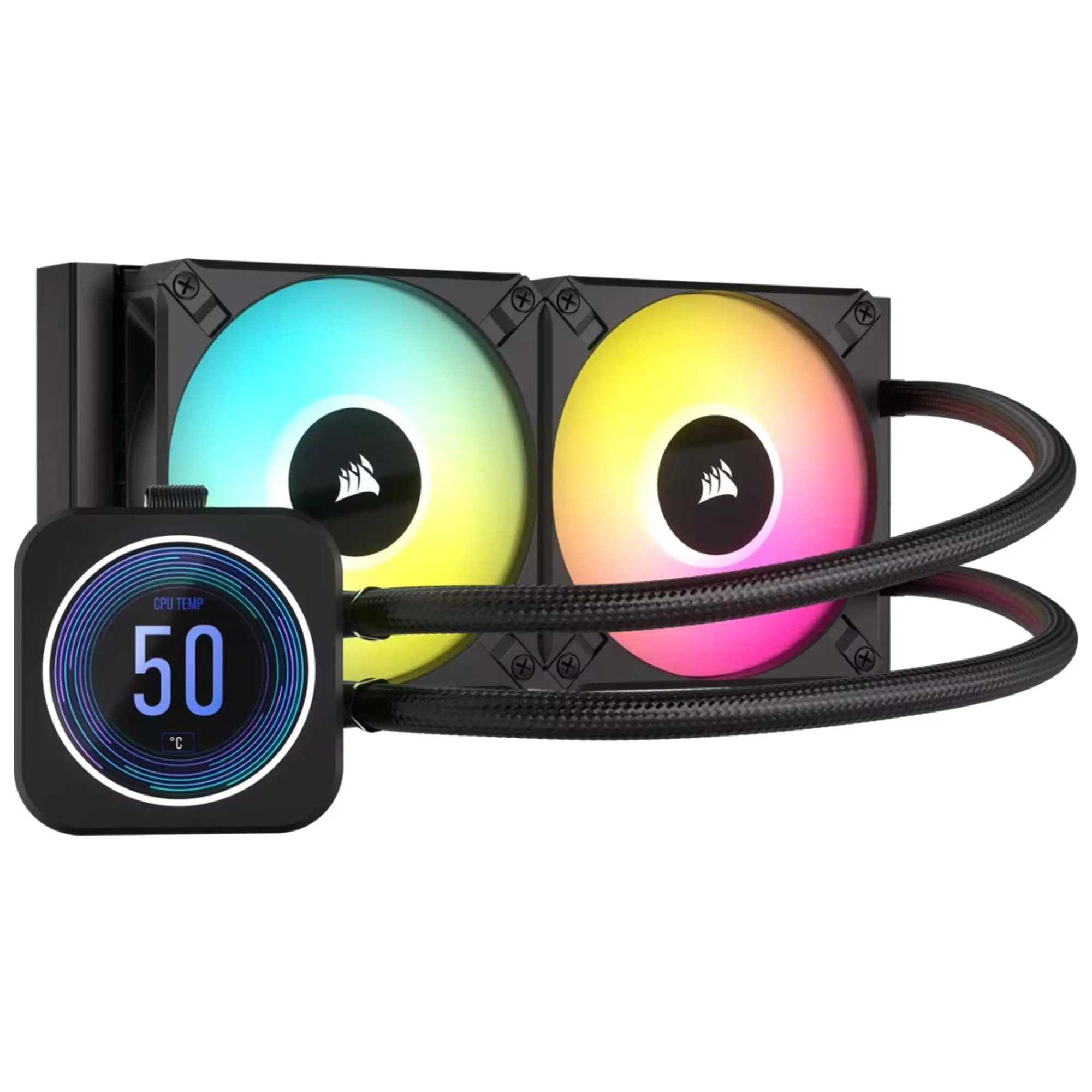 Corsair iCUE H100i ELITE LCD XT AIO Liquid CPU Cooler - 240 mm, Nero *refurbished*