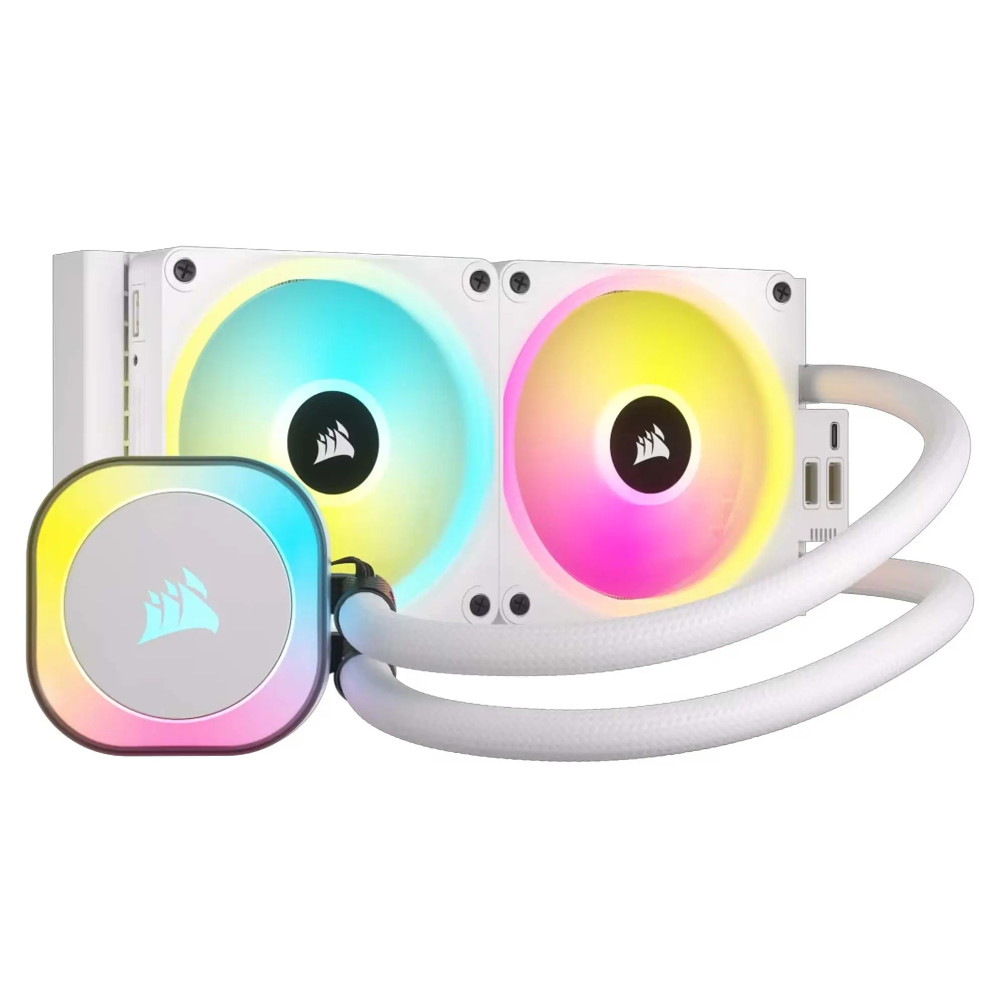 Corsair iCUE LINK H100i RGB AIO - Liquid CPU Cooler - 240 mm, Bianco *refurbished*