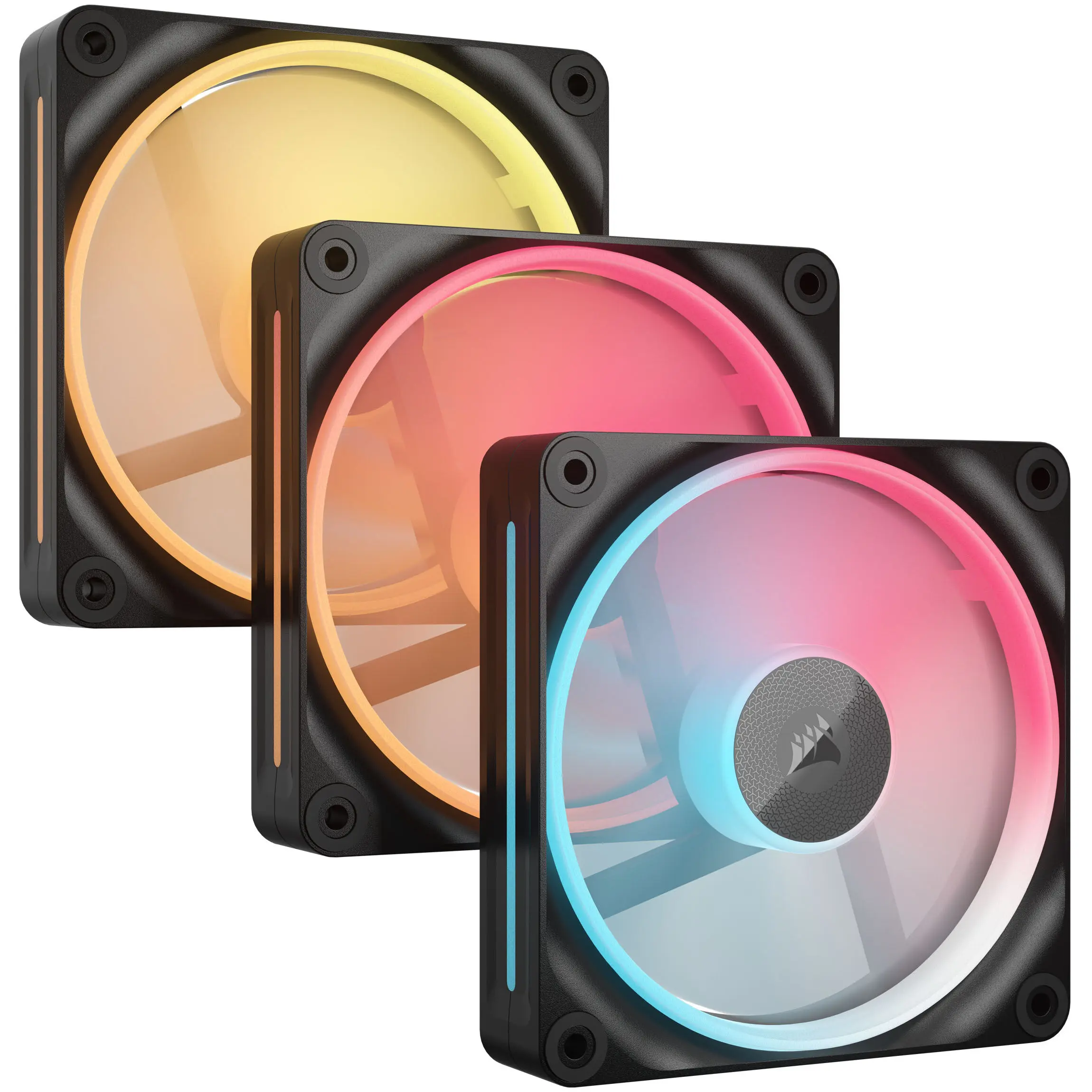 Corsair iCUE LINK LX120-R RGB, Ventole PWM Reverse, Triple Fan Kit, Nera - 120mm