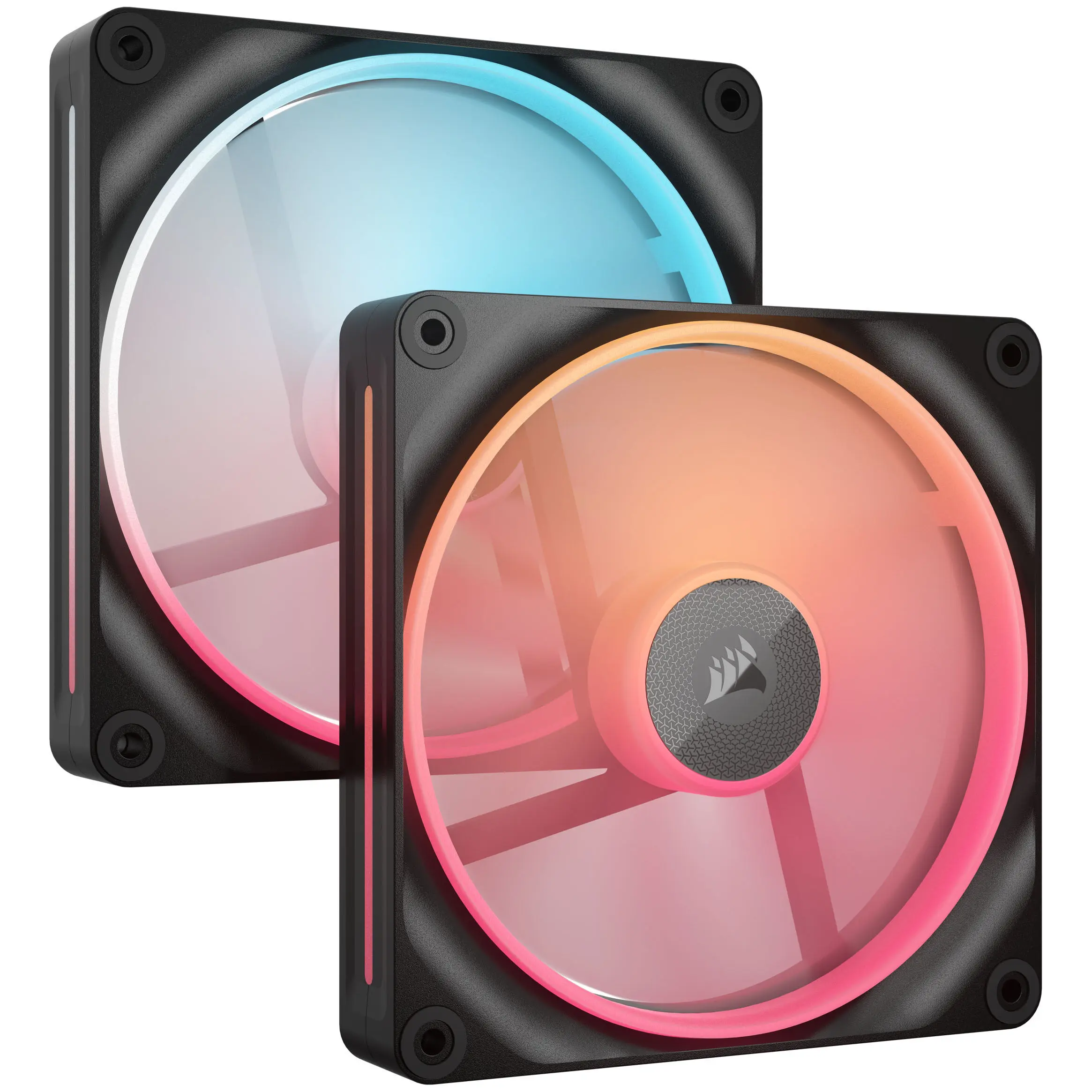Corsair iCUE LINK LX140-R RGB, Ventola PWM Reverse, Dual Fan Kit, Nera - 140mm