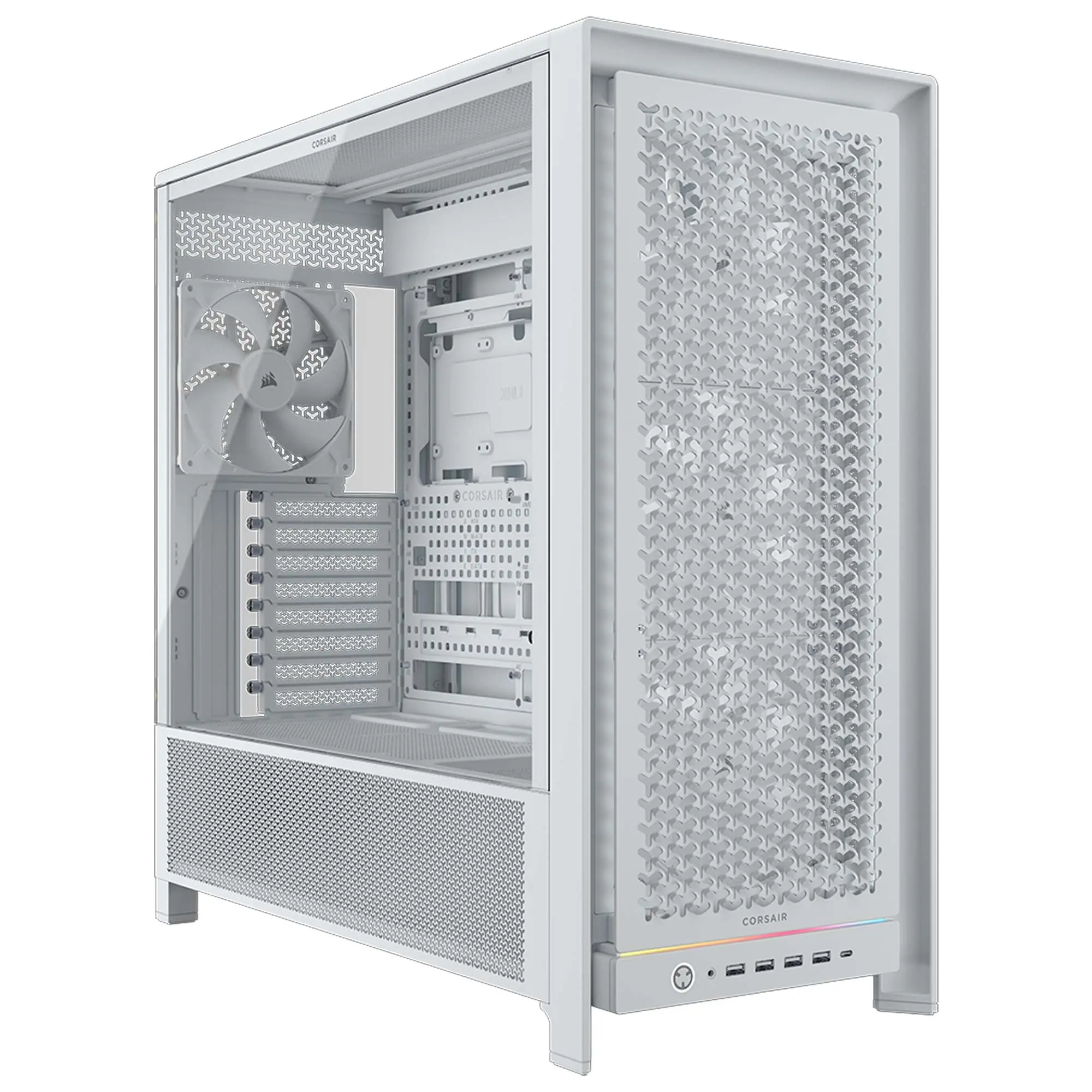 Corsair FRAME 5000D RS Tempered Glass, Mid-Tower - Bianco con Finestra