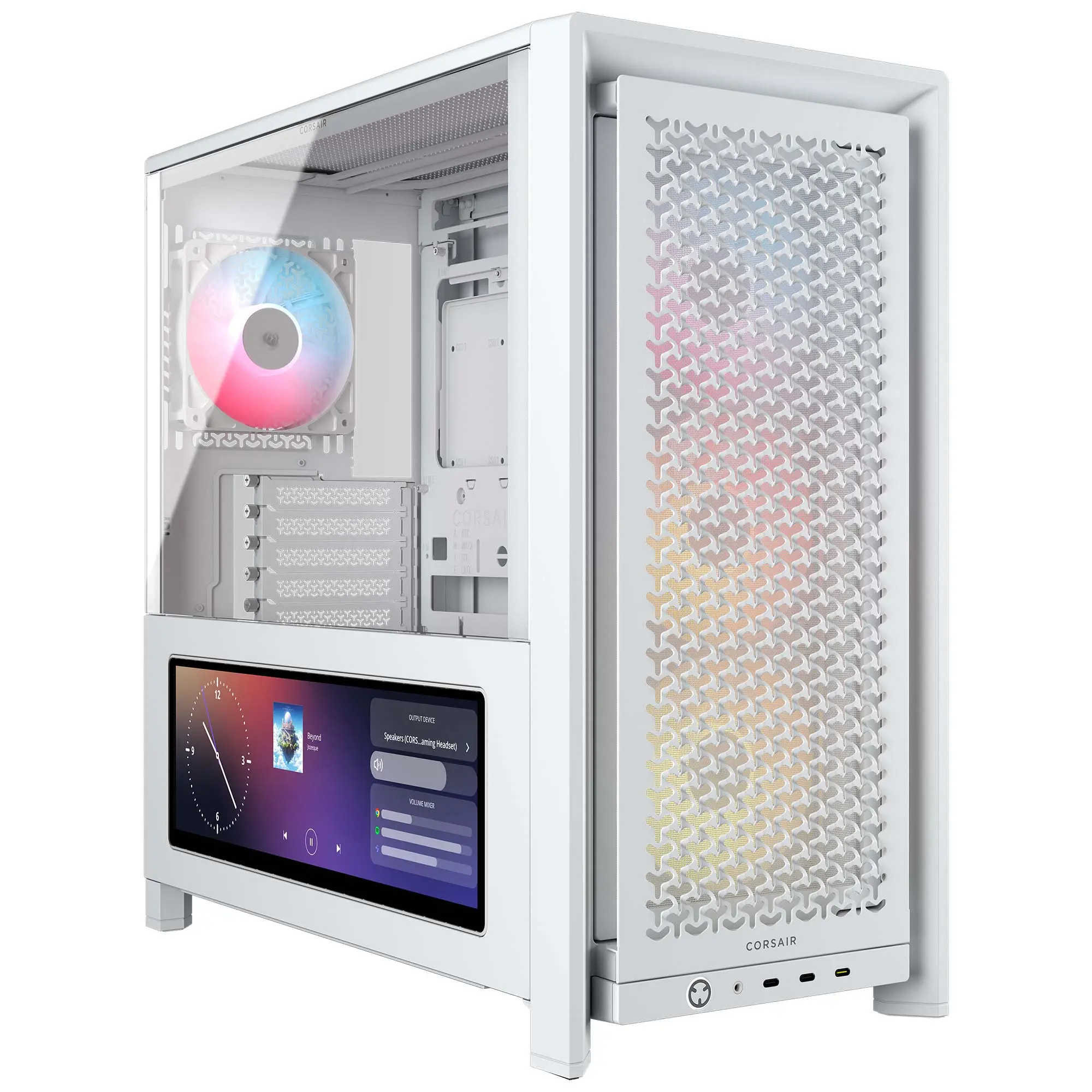 Corsair FRAME 4000D RS LCD ARGB Tempered Glass, Mid-Tower - Bianco