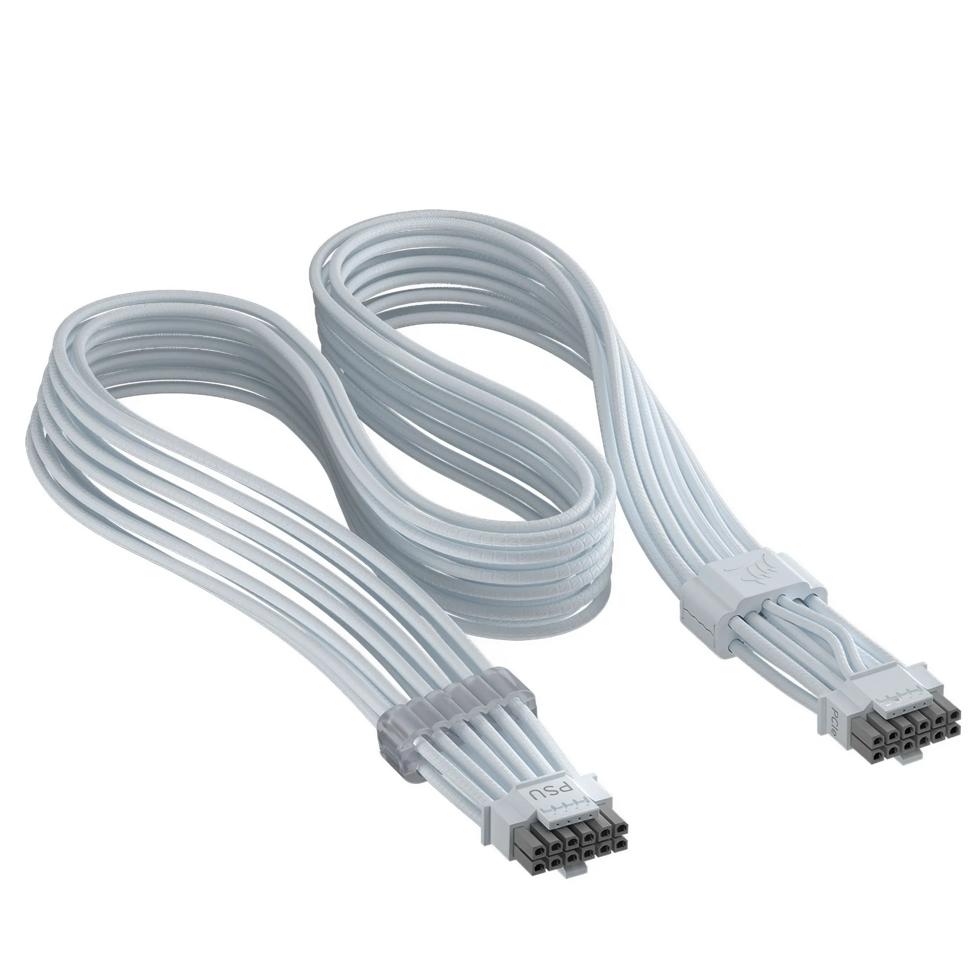 Corsair ThermalProtect PCIe 5.1 600W 12V-2x6 - Cavo di alimentazione GPU bianco con protezione termica integrata