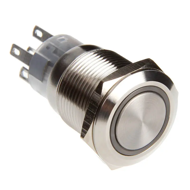 DimasTech Switch / Pulsante 19mm - Silverline - Bianco