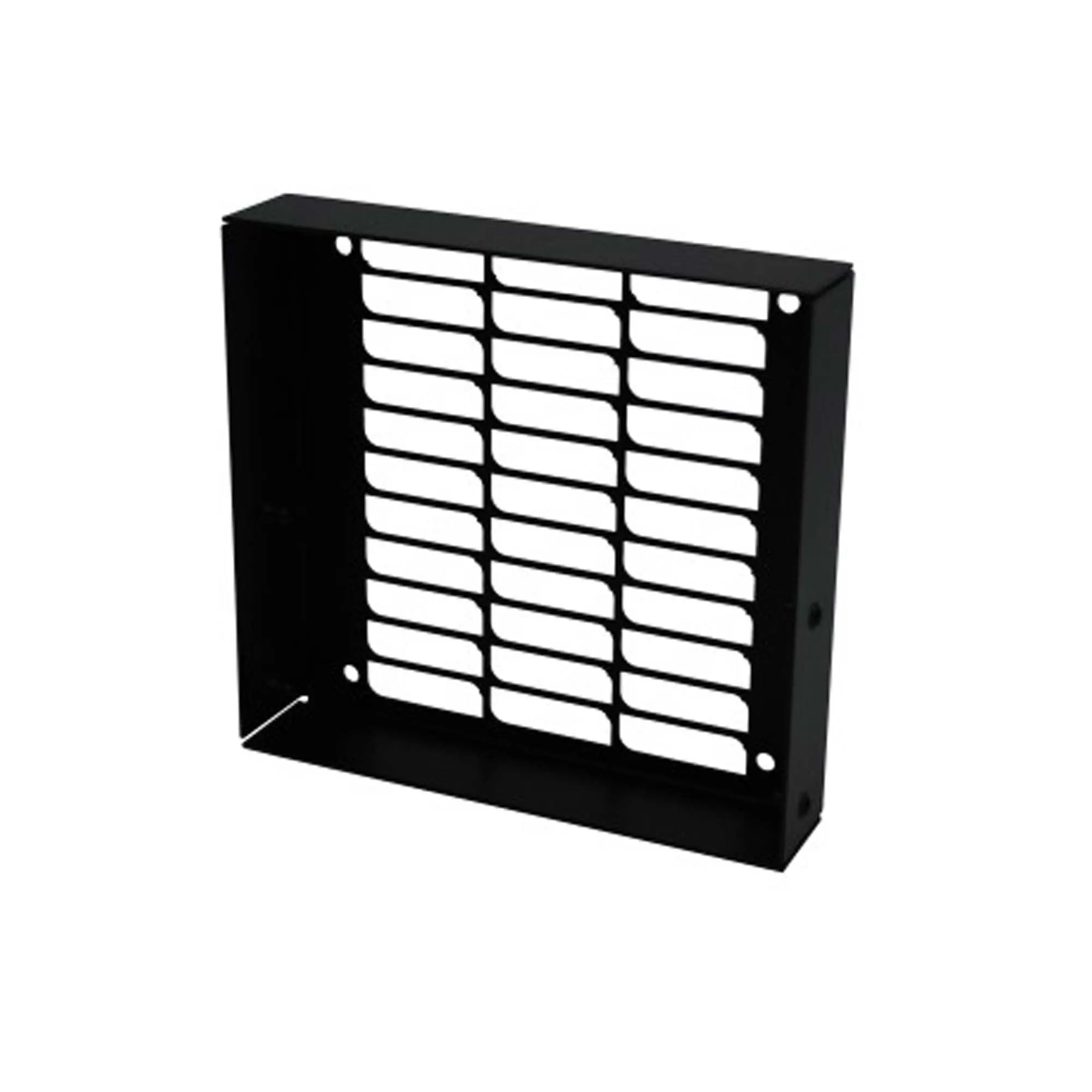 Dimastech Supporto Verticale con Griglia per Ventola 120 - Nero Opaco