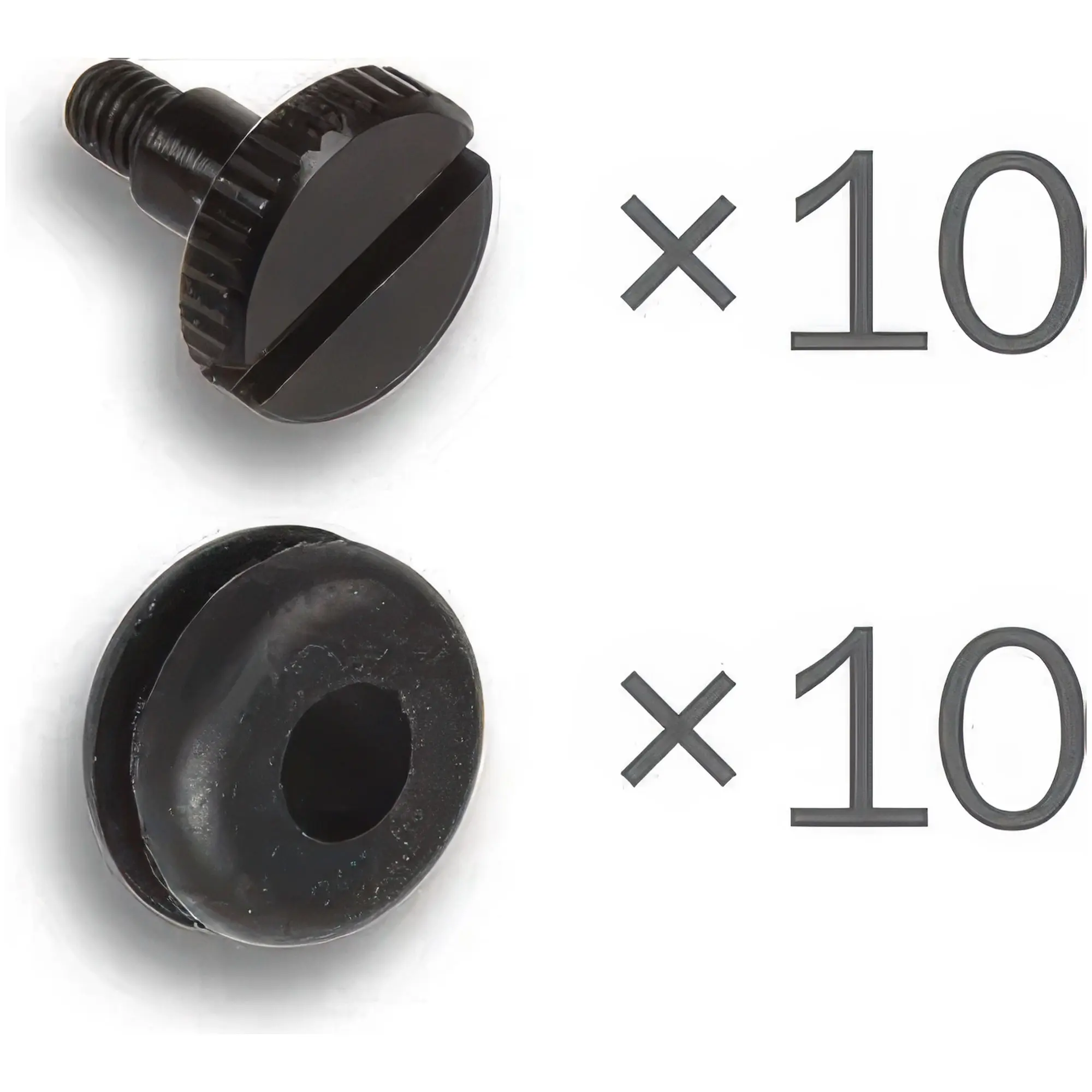 DimasTech Kit Viti Zigrinate 6/32 Antivibrazioni, 10 Pezzi - Neri