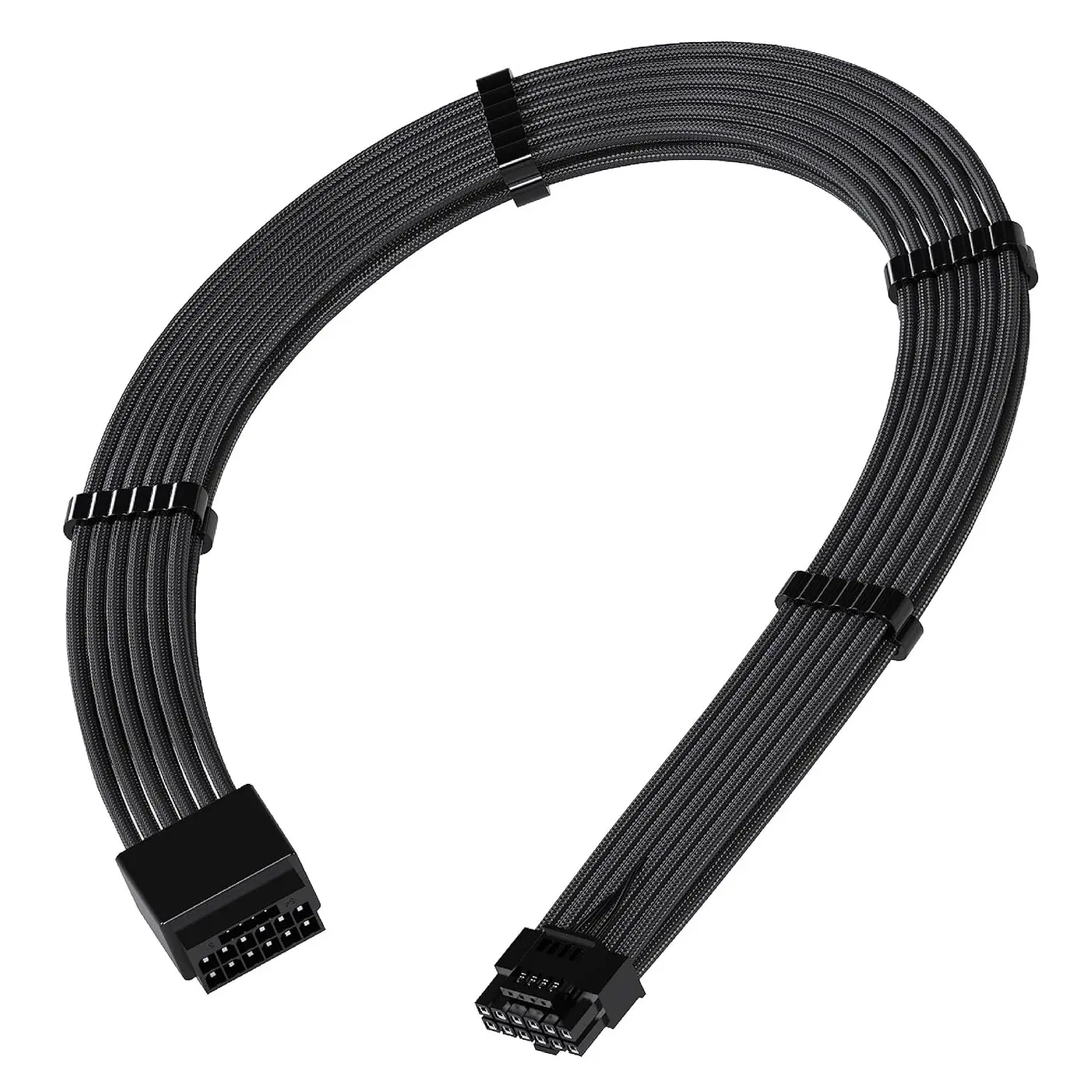 Prolunga GPU PCIe 5.0 da 16Pin (12+4) 12VHPWR a 16Pin - Nero