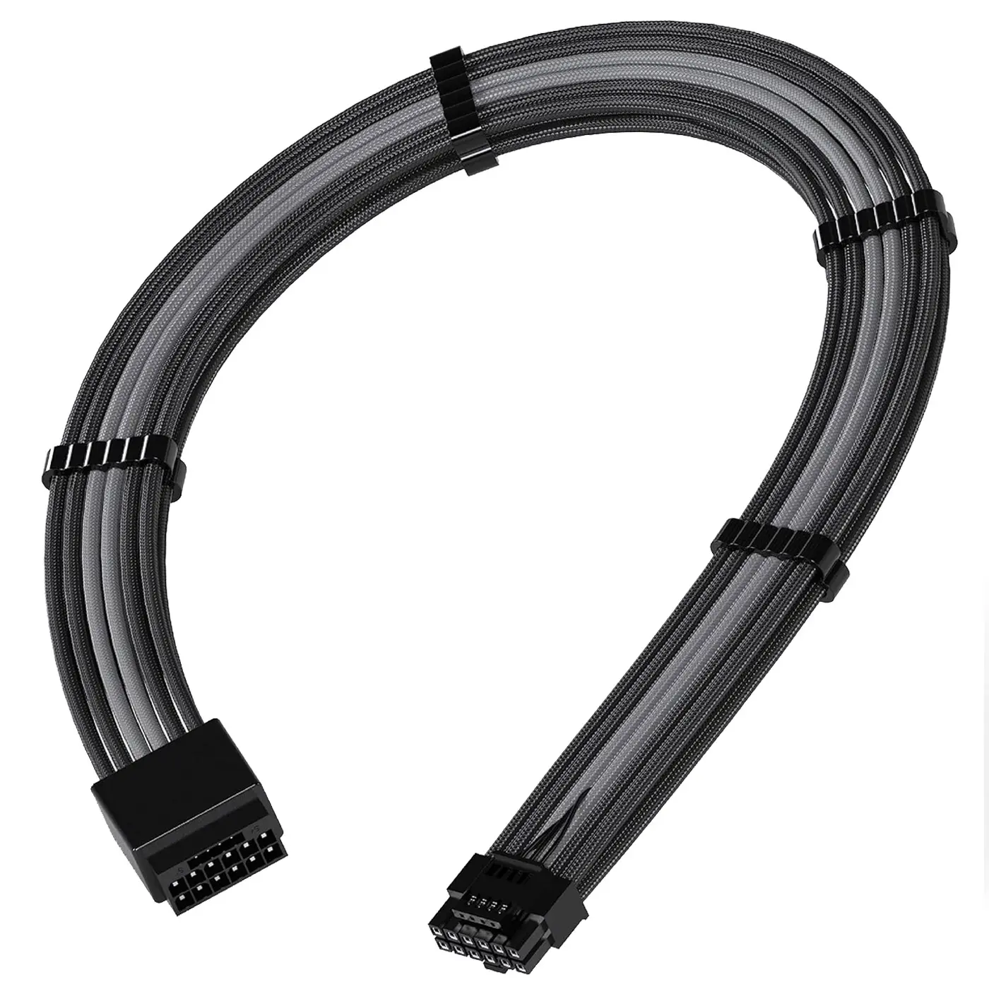 Prolunga GPU PCIe 5.0 da 16Pin (12+4) 12VHPWR a 16Pin - Nero/Grigio