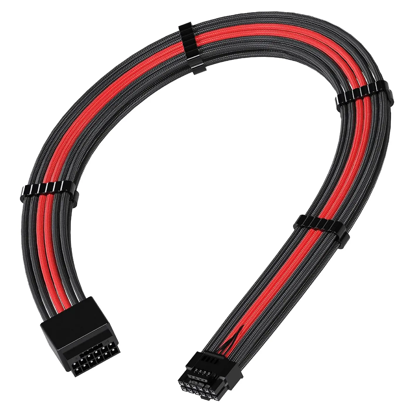 Prolunga GPU PCIe 5.0 da 16Pin (12+4) 12VHPWR a 16Pin - Nero/Rosso