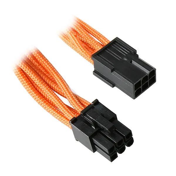 BitFenix Prolunga 6-Pin 45cm - sleeved orange/black