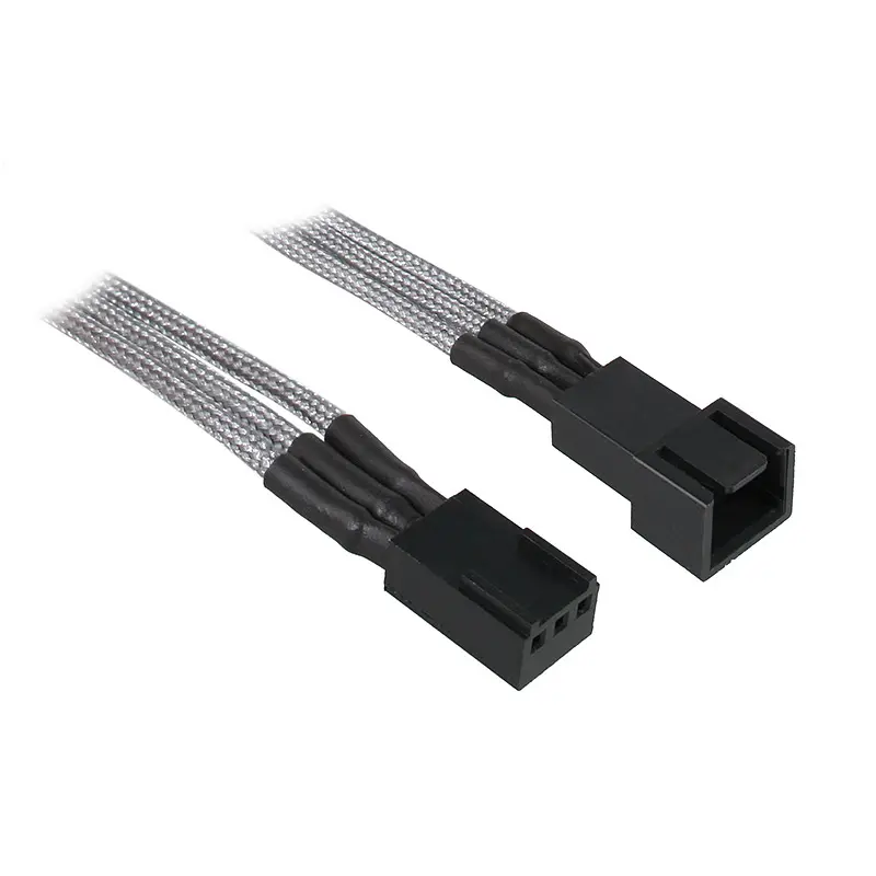 BitFenix Prolunga 3-Pin 30cm - sleeved silver/black