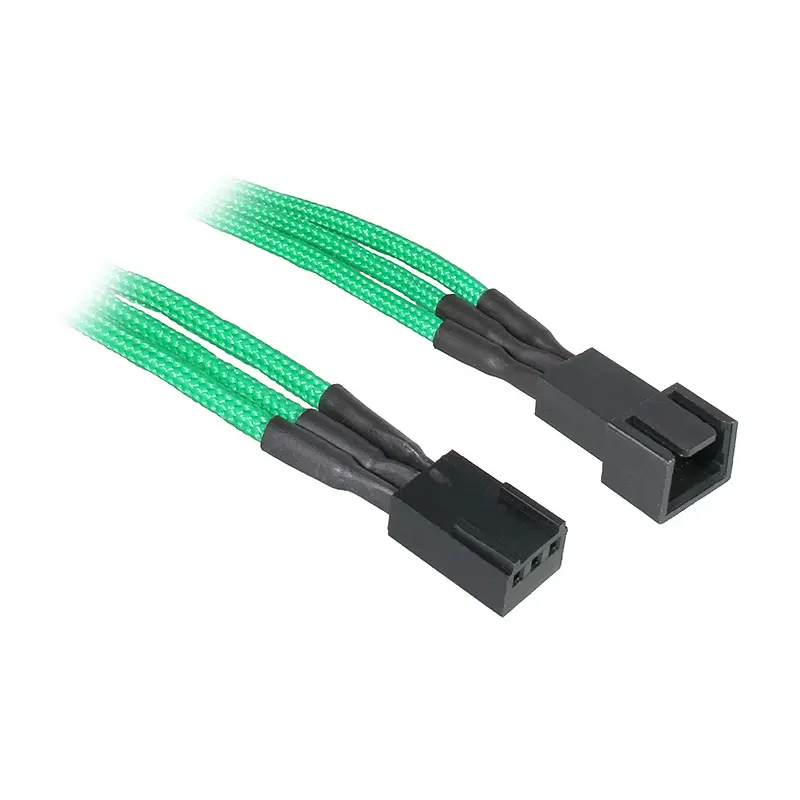 BitFenix Prolunga 3-Pin 90cm - sleeved Verde/Nero