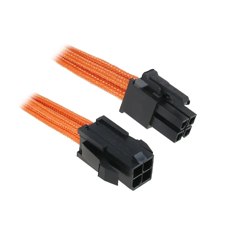 BitFenix Prolunga 4-Pin ATX12V 45cm - sleeved orange/black