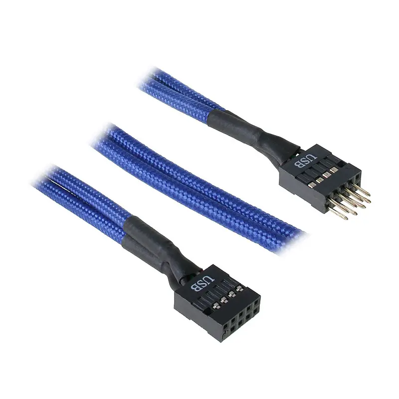 BitFenix Prolunga Interna USB 30cm - sleeved blue/black