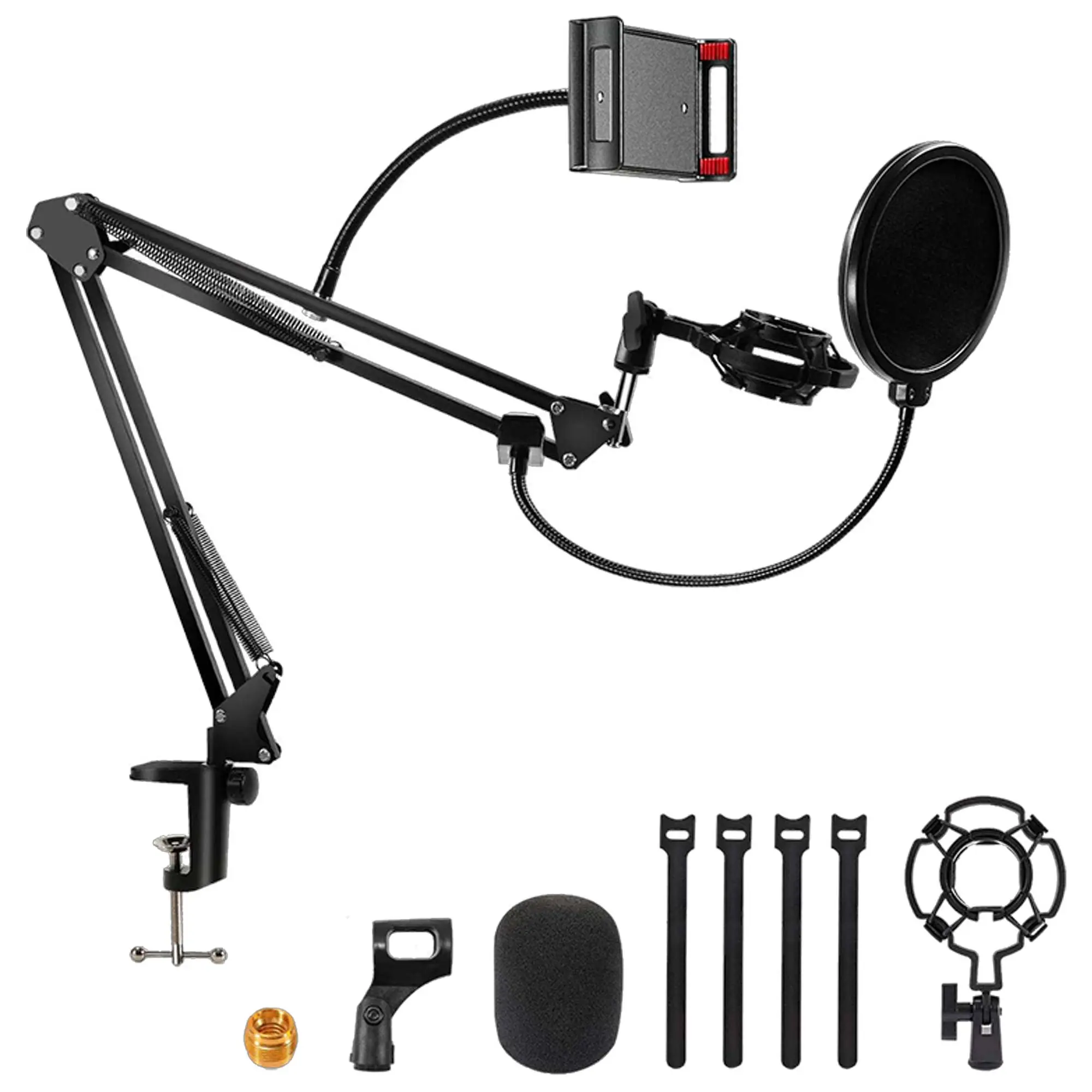 iTek Supporto Regolabile da tavolo, Microfono e Smartphone, …