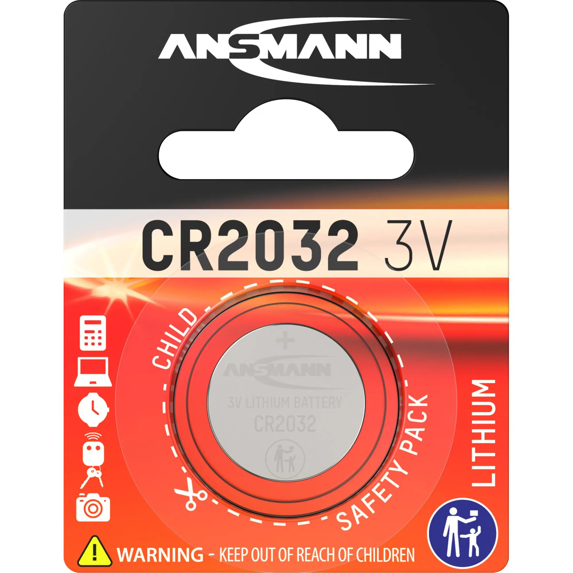 Ansmann - Batteria Bottone CR2032 Litio 3V