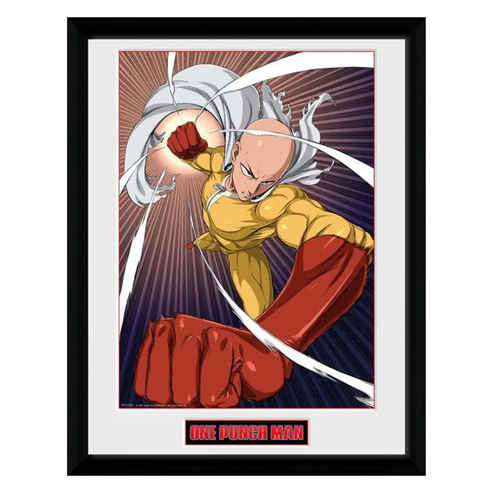 One Punch Man Framed Poster Speed Punch - …