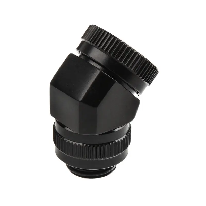PHANTEKS Adattatore Tubo Acrilico 12mm 45° / G1/4 - Nero, Ruotabile