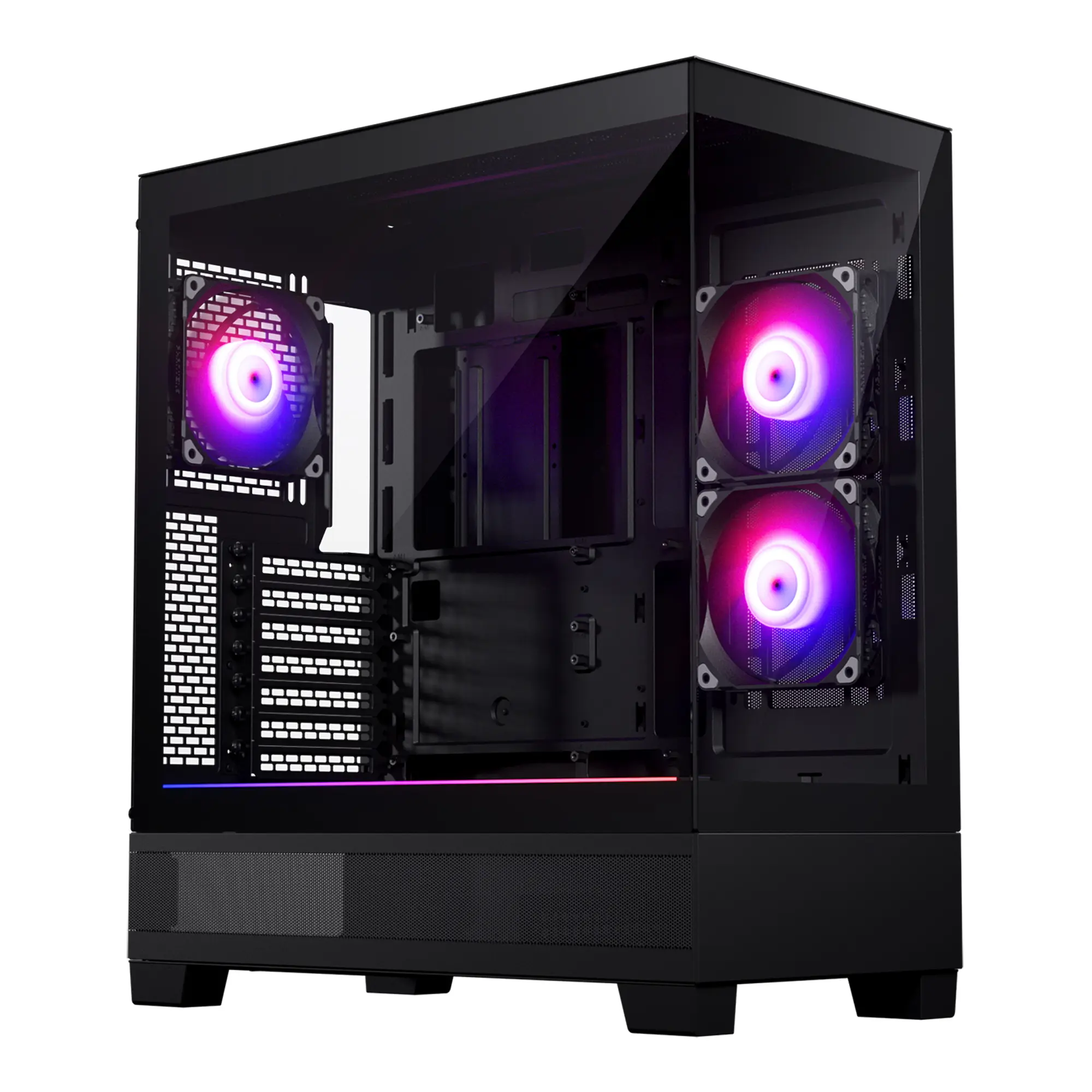 Phanteks XT View D-RGB, Vetro Temperato - Nero