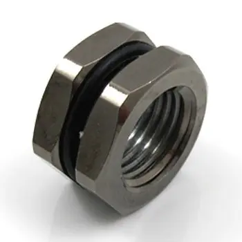 XSPC Adattatore Passaparete Femmina/Femmina 2x G1/4 - Nero Cromato