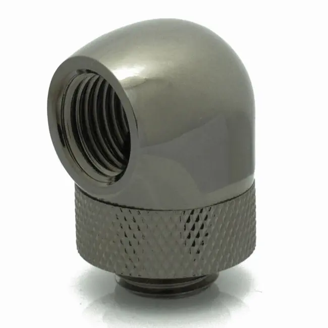 XSPC Adattatore 90° G1/4 - Ruotabile, Cromato Nero